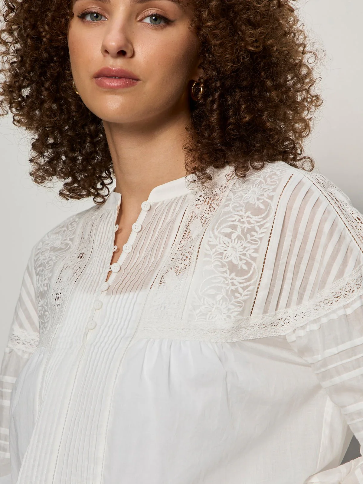 Adore You Embroidered Blouse White - Image 4