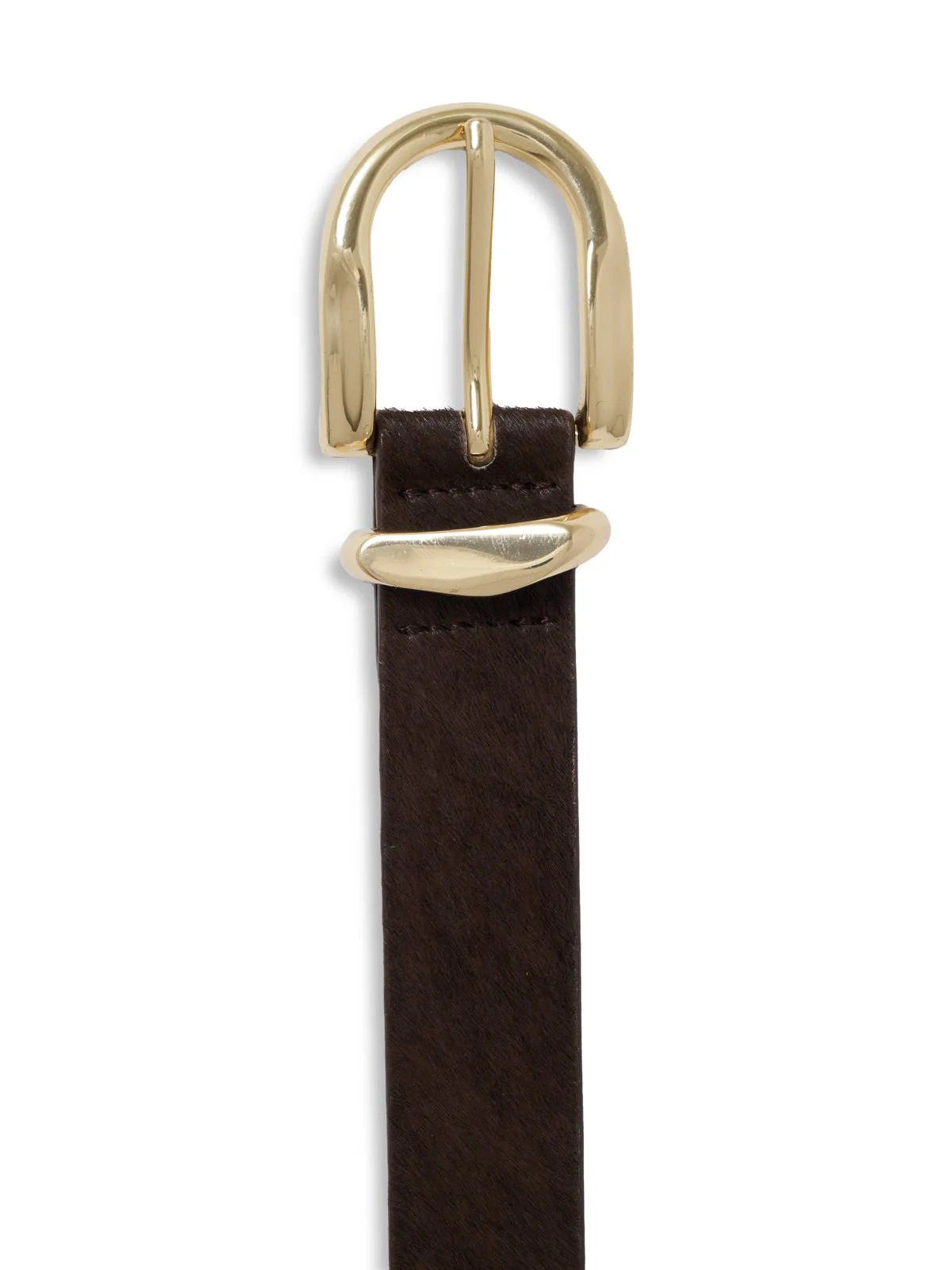 All Day Calf Hair Belt Choco Brown - Image 4