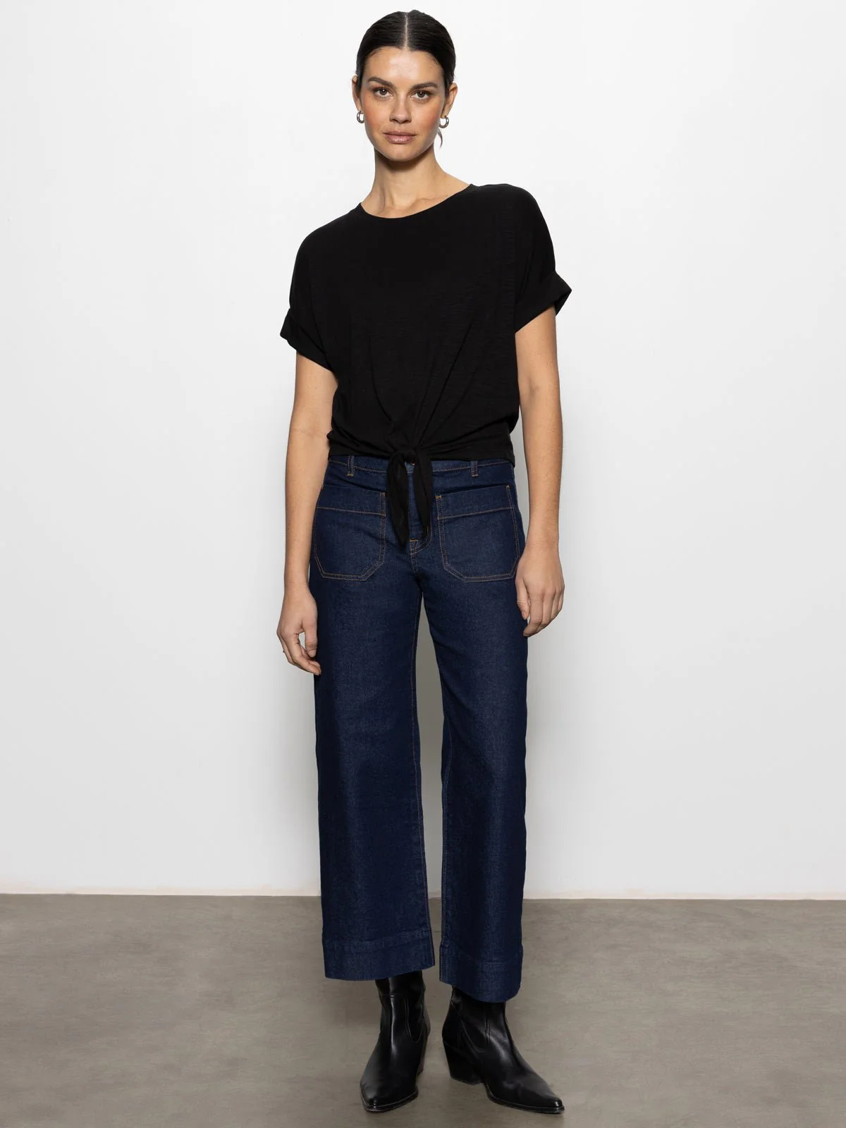All Day Tie Tee Black - Image 5