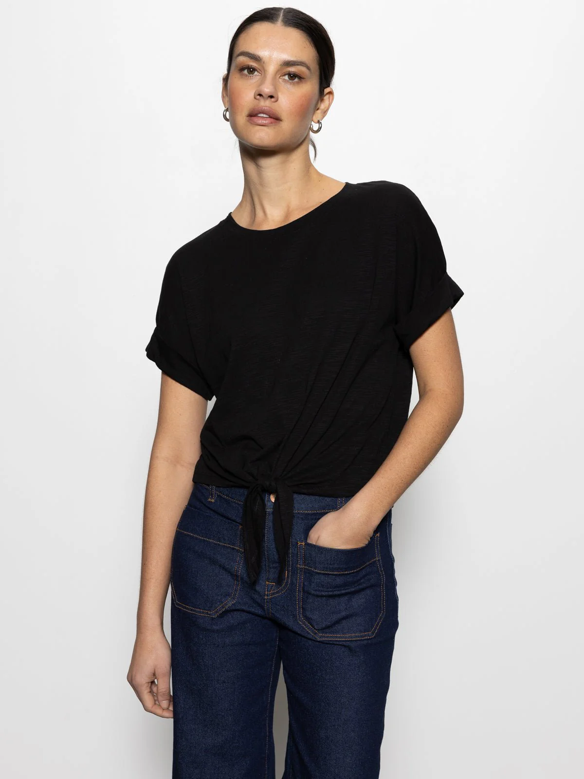 All Day Tie Tee Black - Image 6