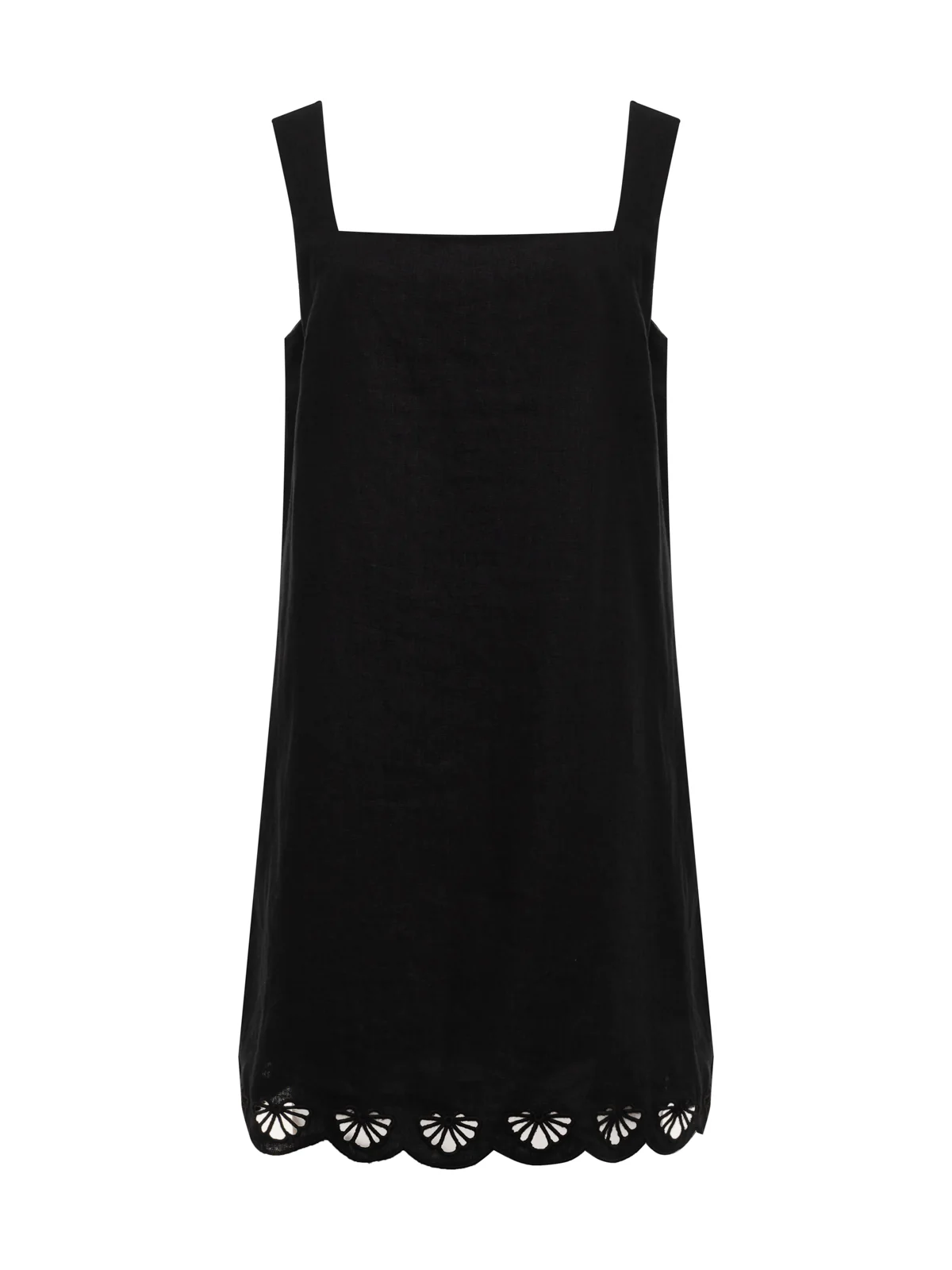 Almost There Linen Dress Black - Image 5