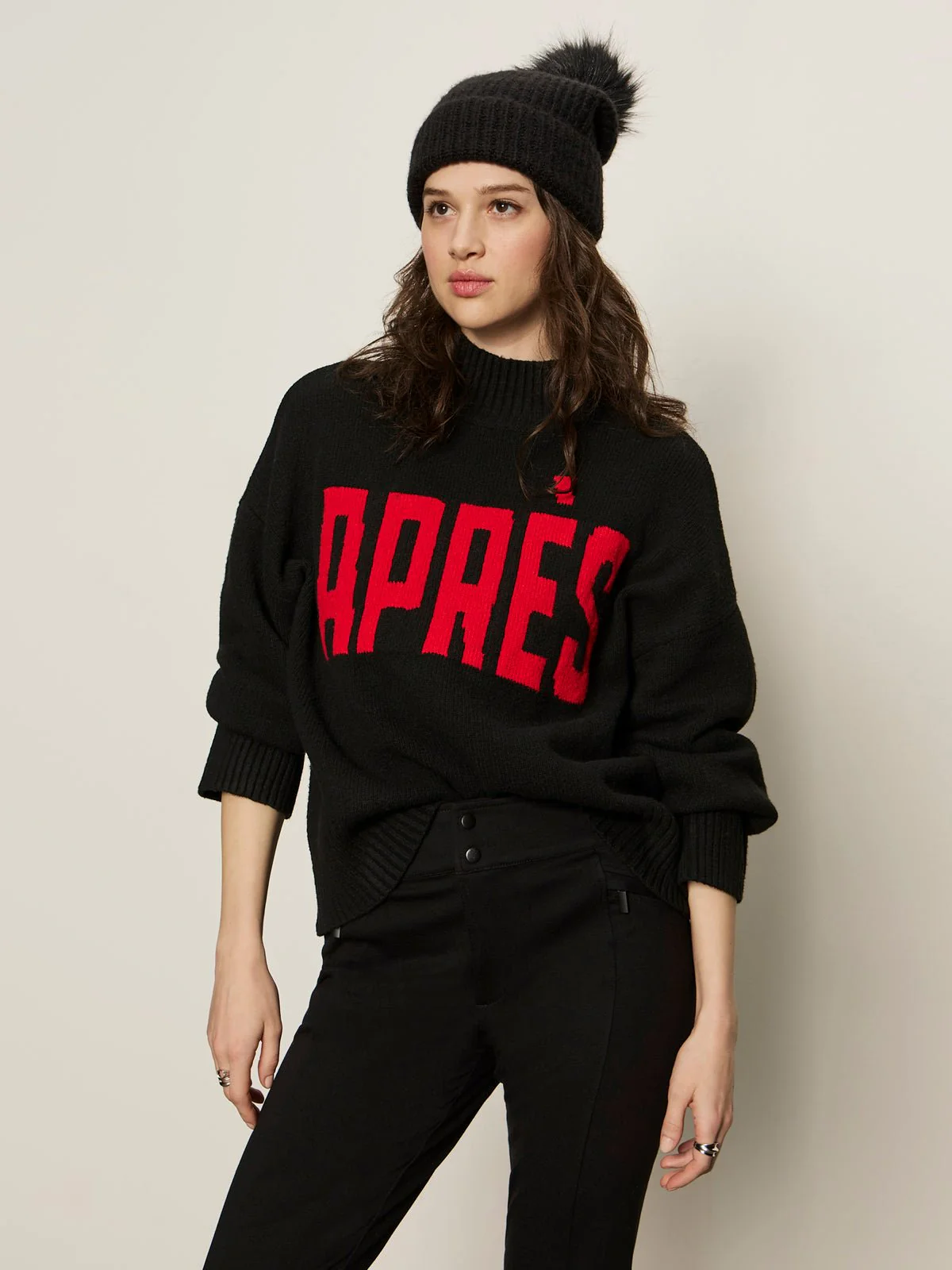 Apres Ski Sweater Black/Mars Red - Image 4