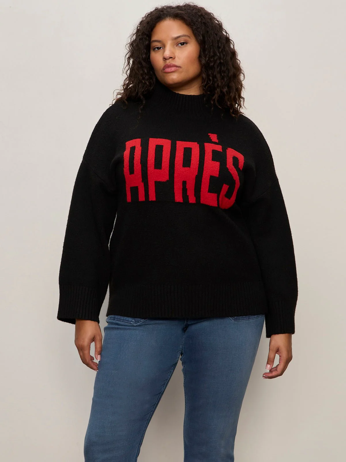 Apres Ski Sweater Black/Mars Red Extended Sizing - Image 2
