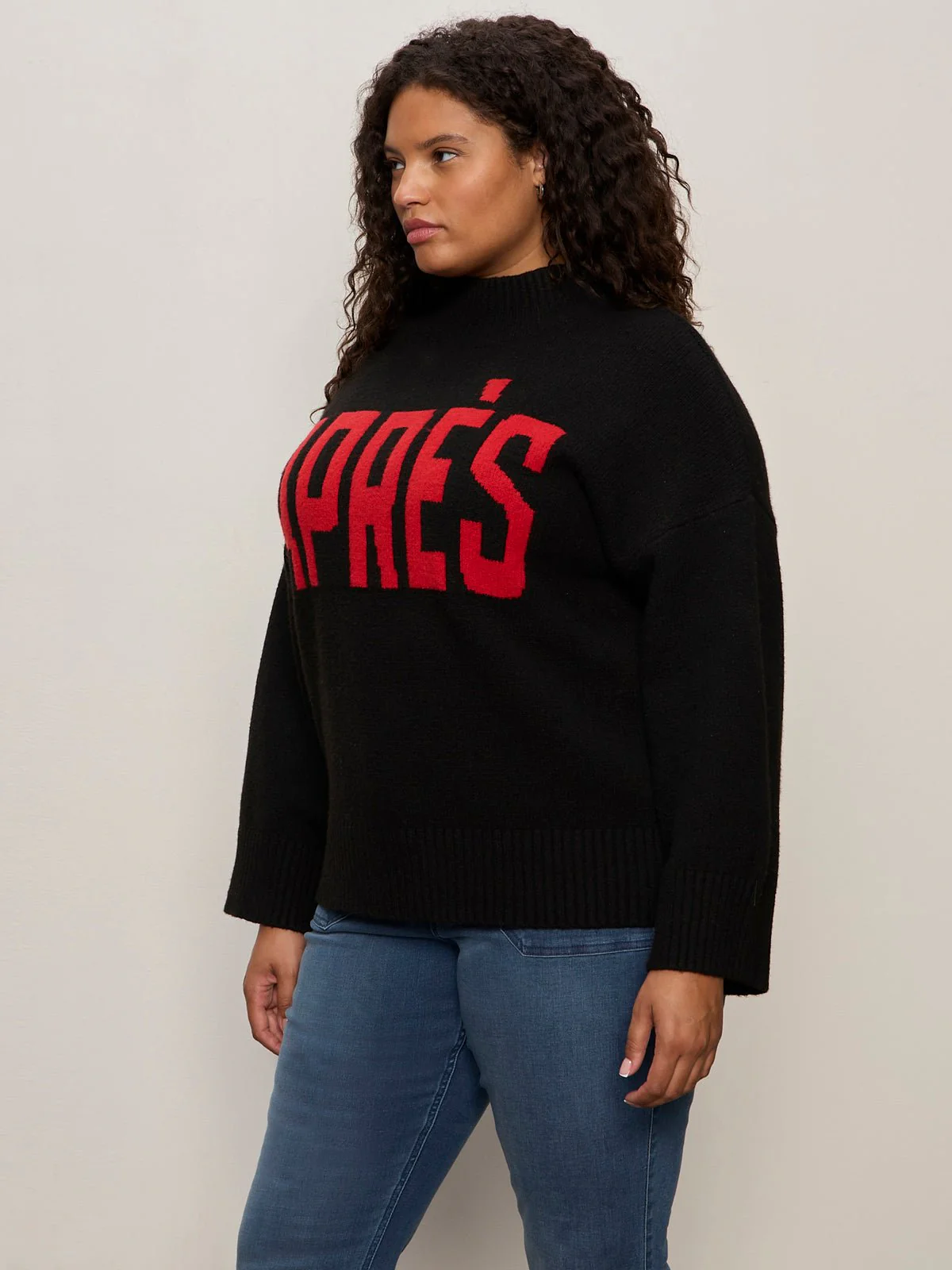 Apres Ski Sweater Black/Mars Red Extended Sizing - Image 3