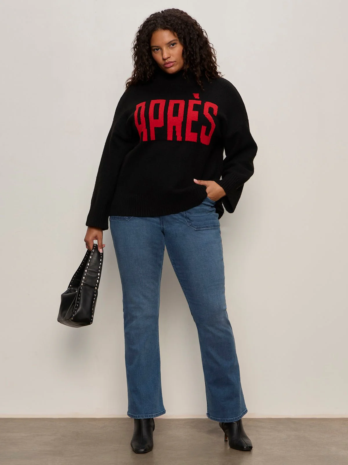 Apres Ski Sweater Black/Mars Red Extended Sizing - Image 6