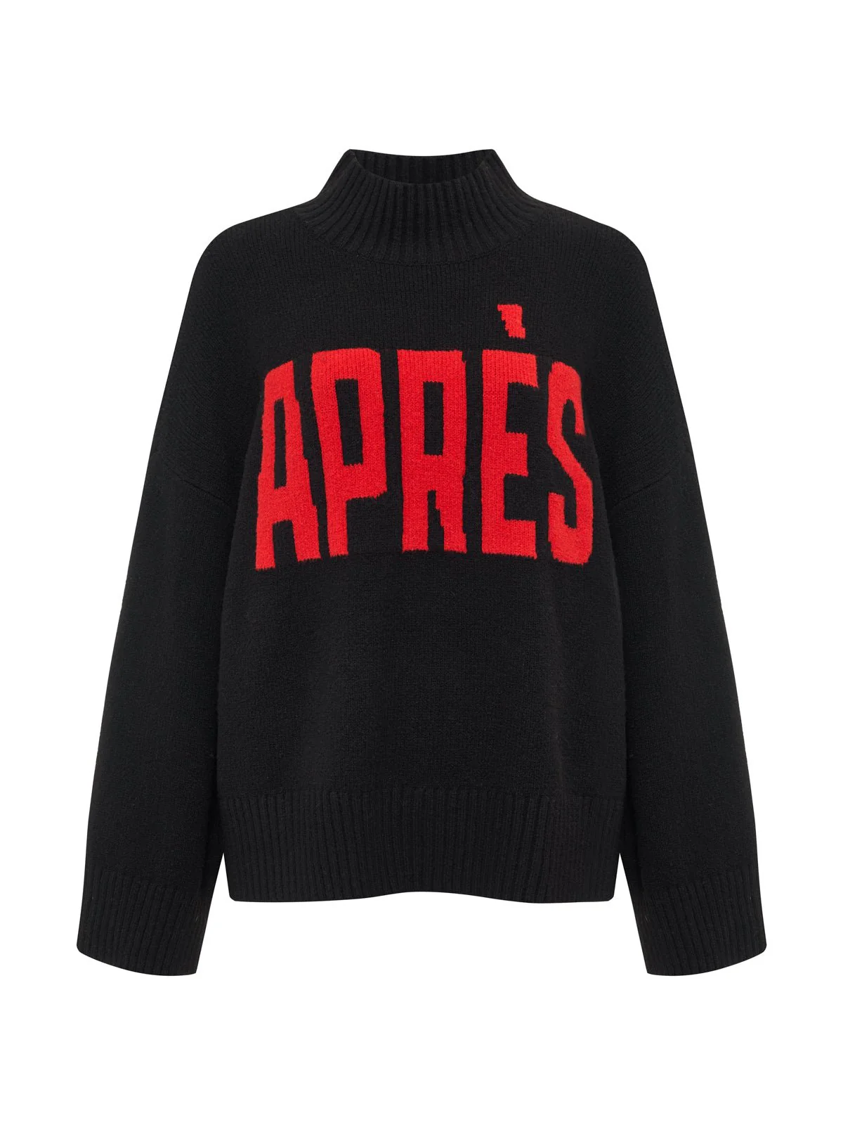 Apres Ski Sweater Black/Mars Red Extended Sizing - Image 7