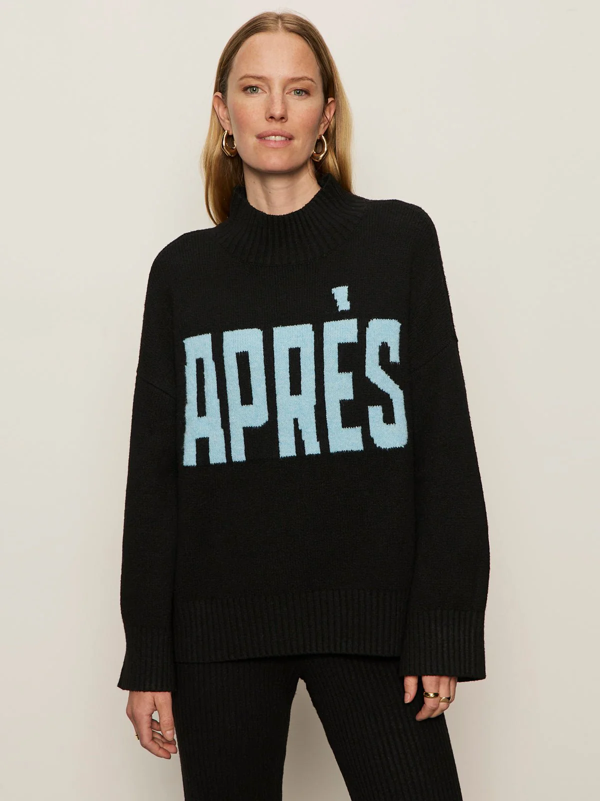 Apres Ski Sweater Black/Aquamarine - Image 2