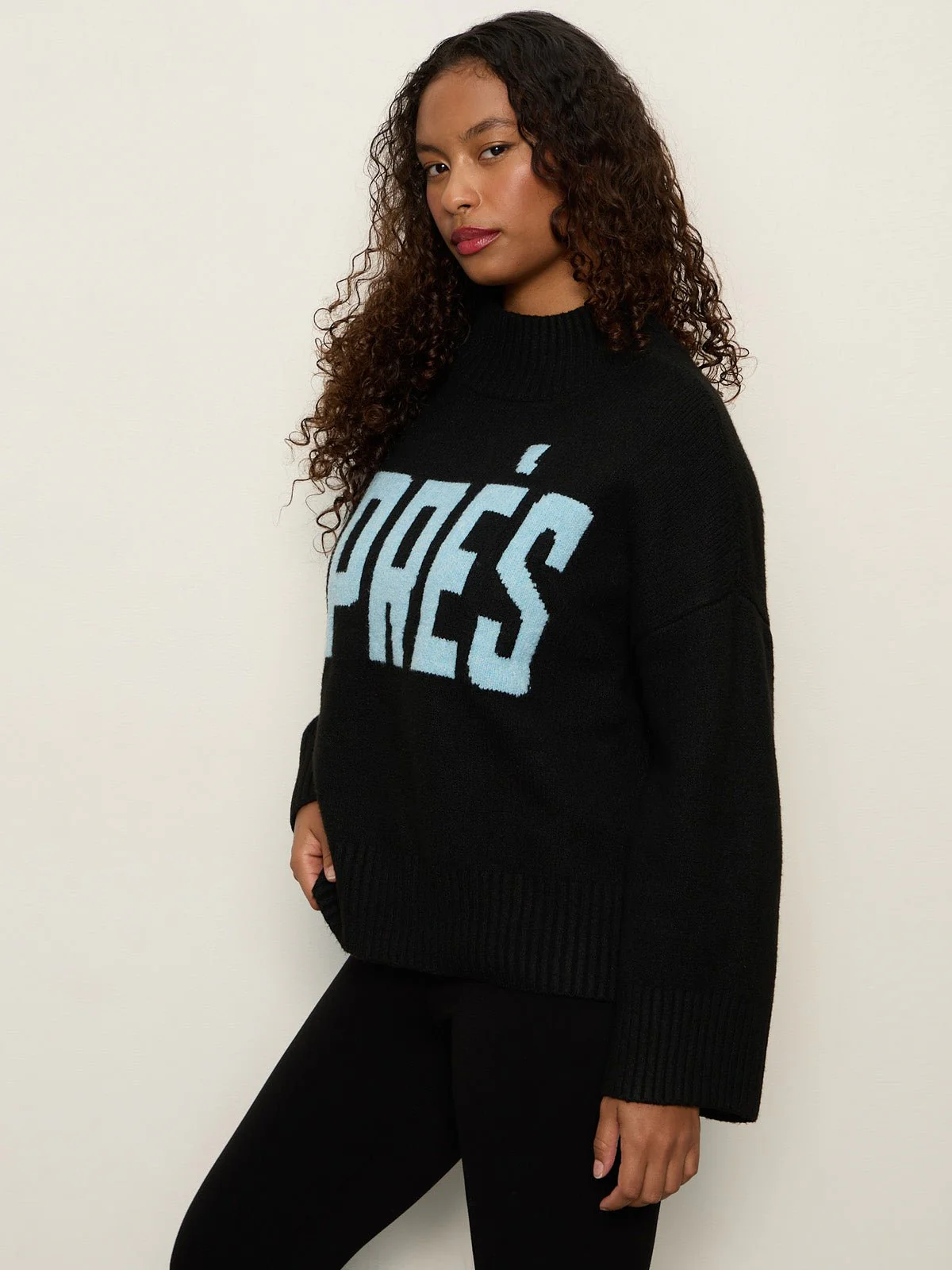 Apres Ski Sweater Black/Aquamarine Petite Sizing - Image 2