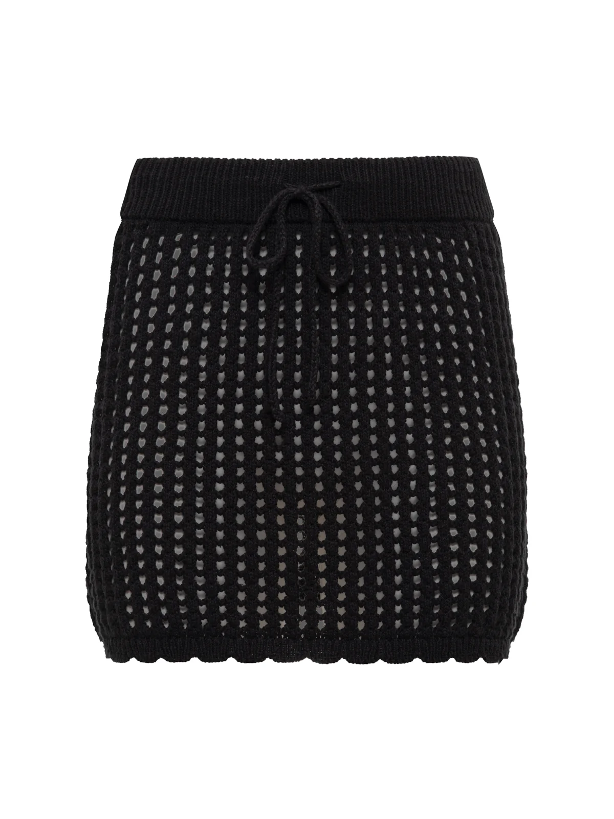 Beachside Crochet Skirt Black - Image 5