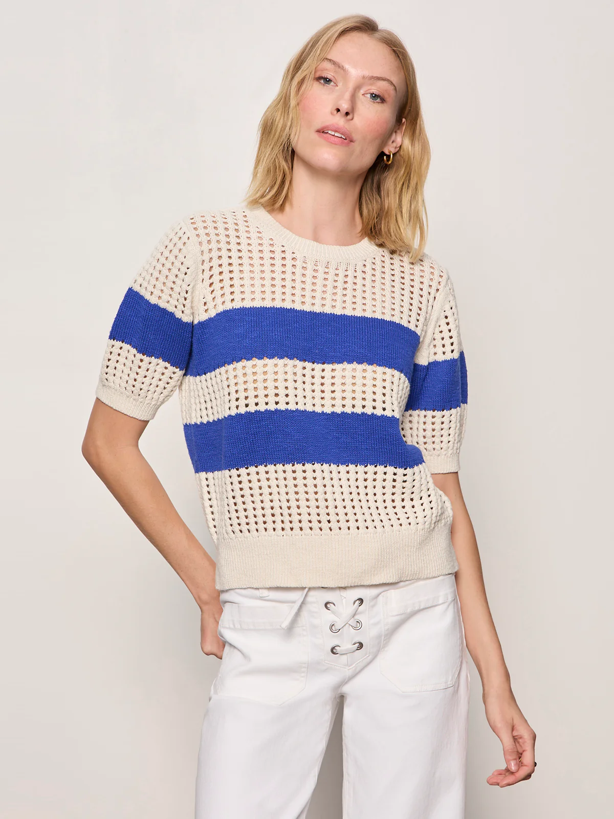 Beachside Openwork Tee Collagen With Luminous Blue - Image 3