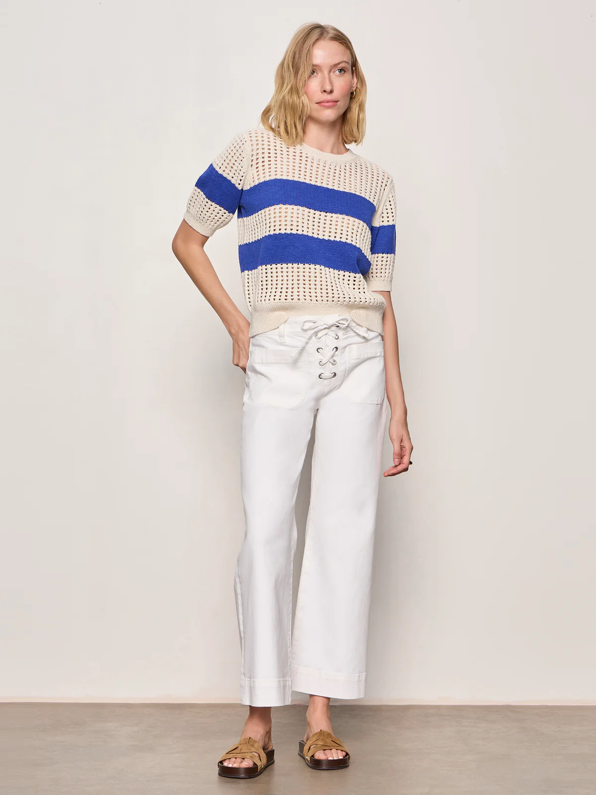 Beachside Openwork Tee Collagen With Luminous Blue - Image 5