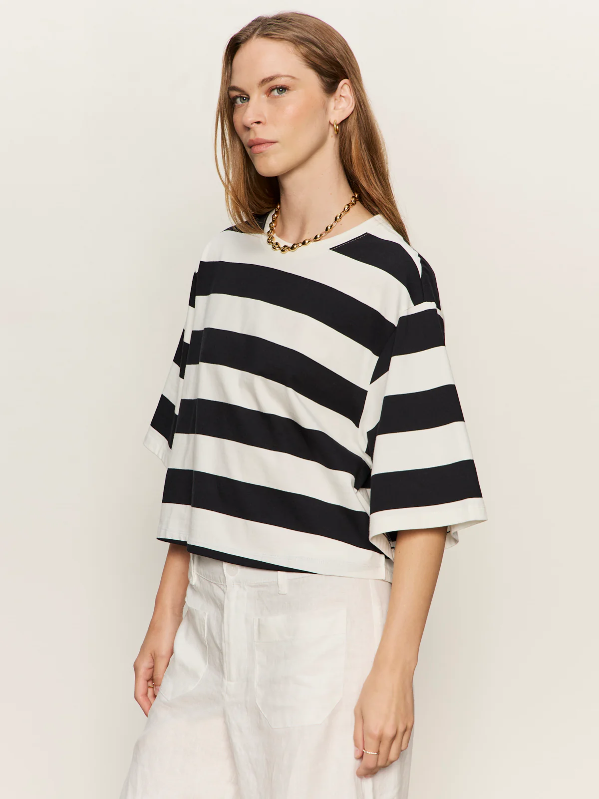 Belle Tee Chalk And Black - Image 3