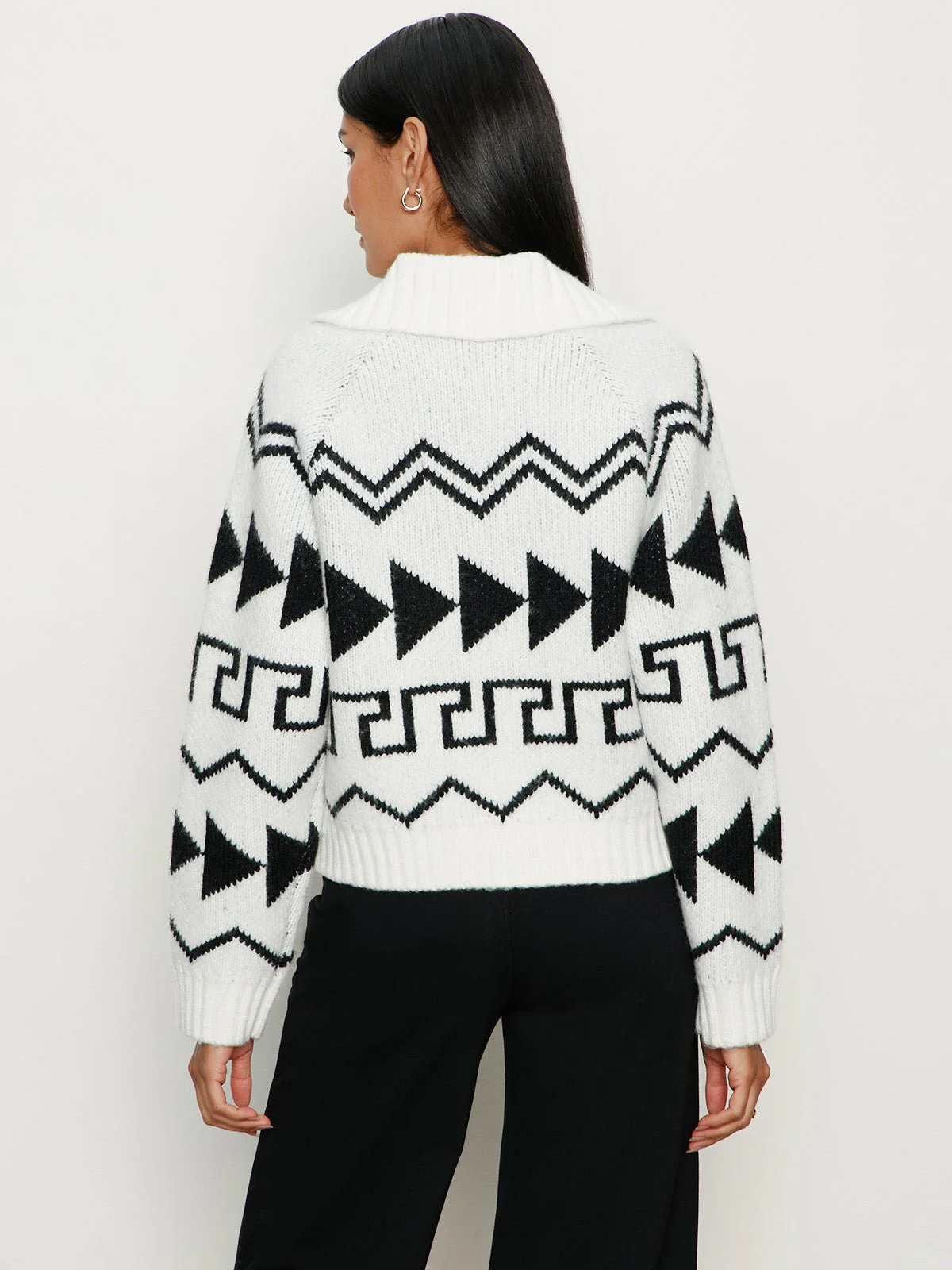 Below Zero Fairisle Popover Chalk And Black Fairisle - Image 3