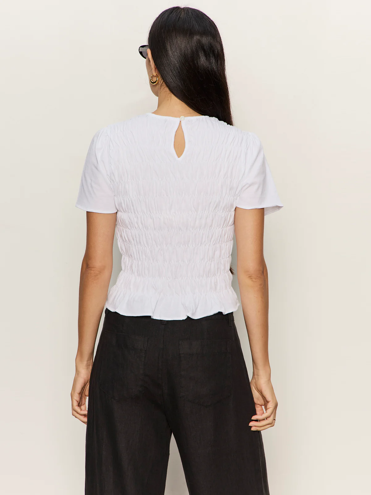 Better Together Smocked Top White - Image 2