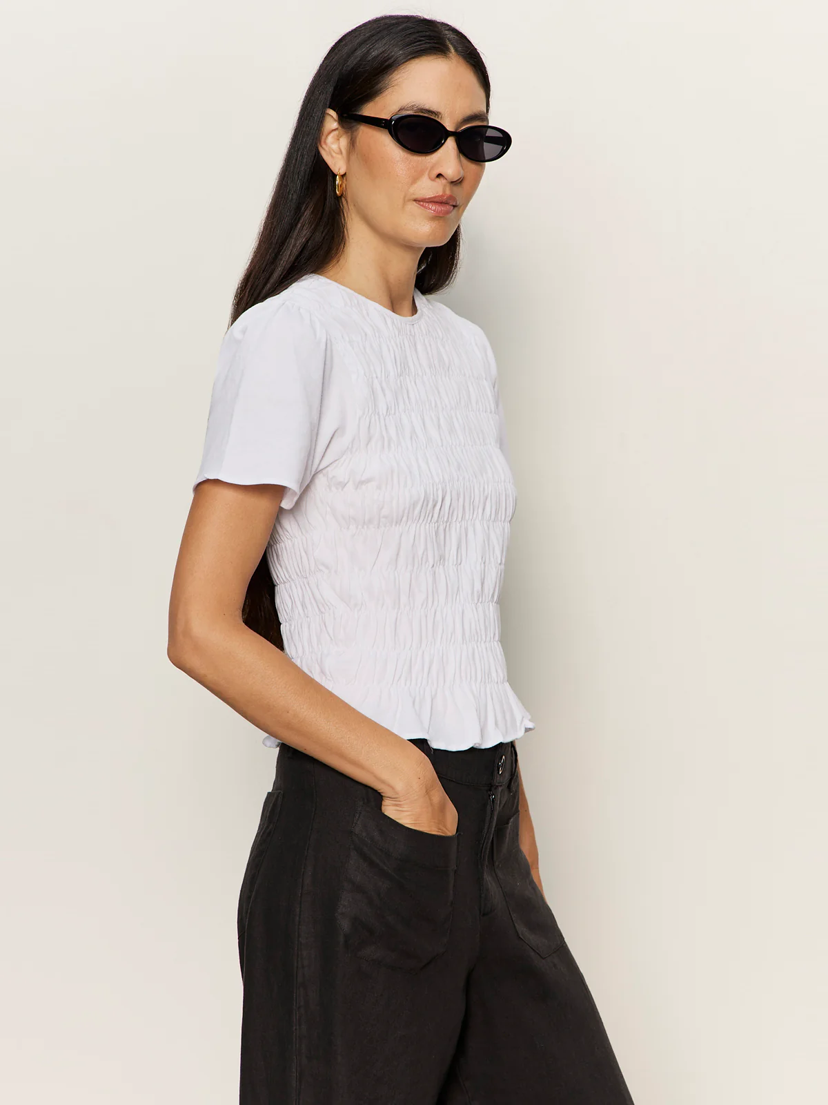 Better Together Smocked Top White - Image 3