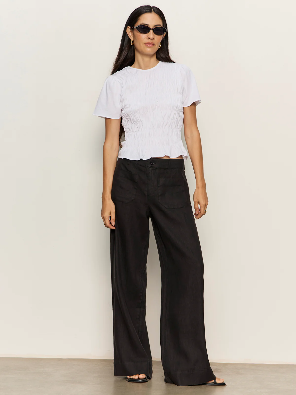 Better Together Smocked Top White - Image 5