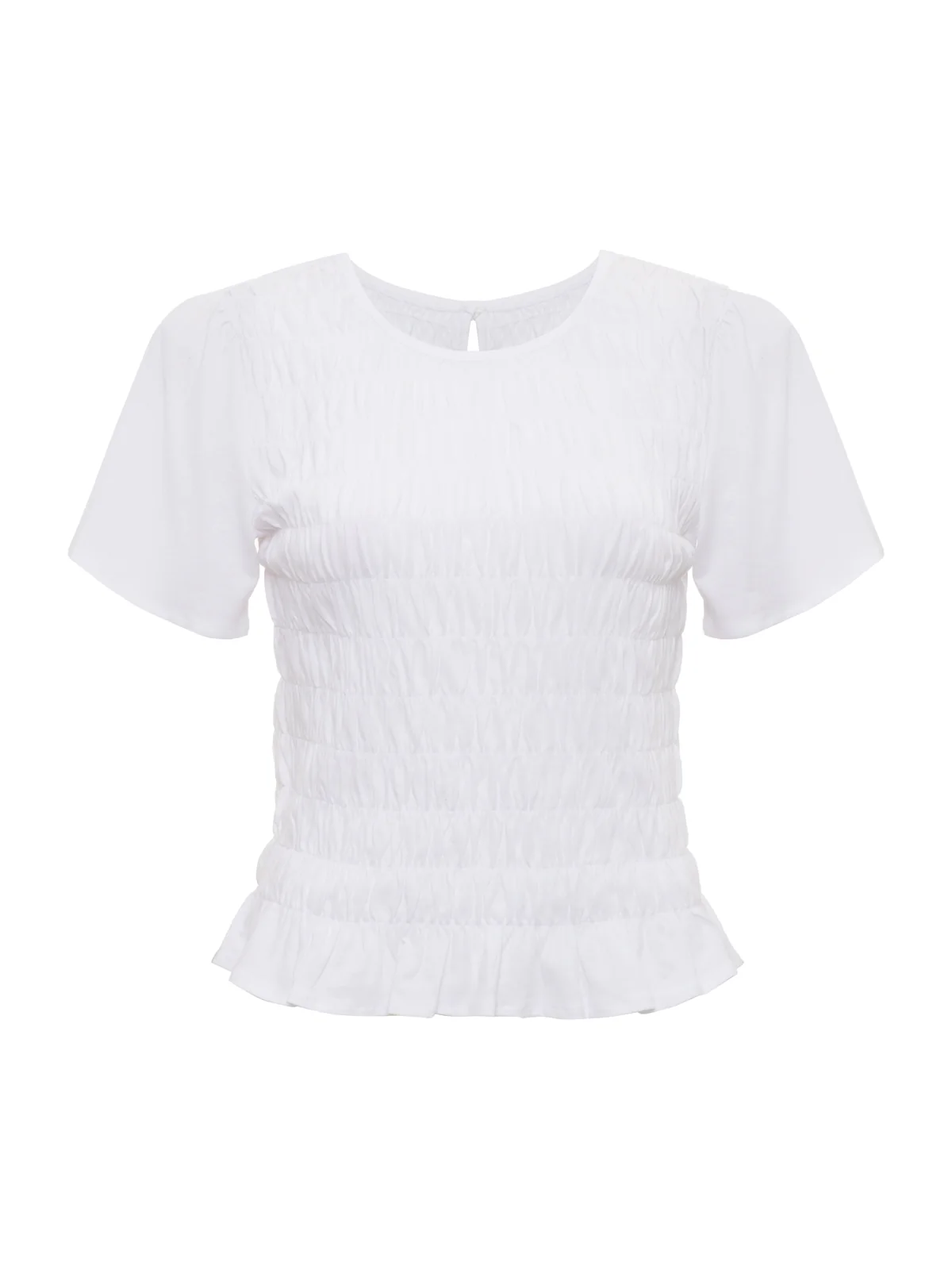 Better Together Smocked Top White - Image 6