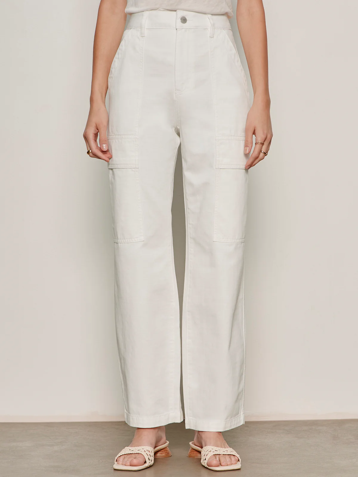 Boyfriend Utility Pant White - Image 2