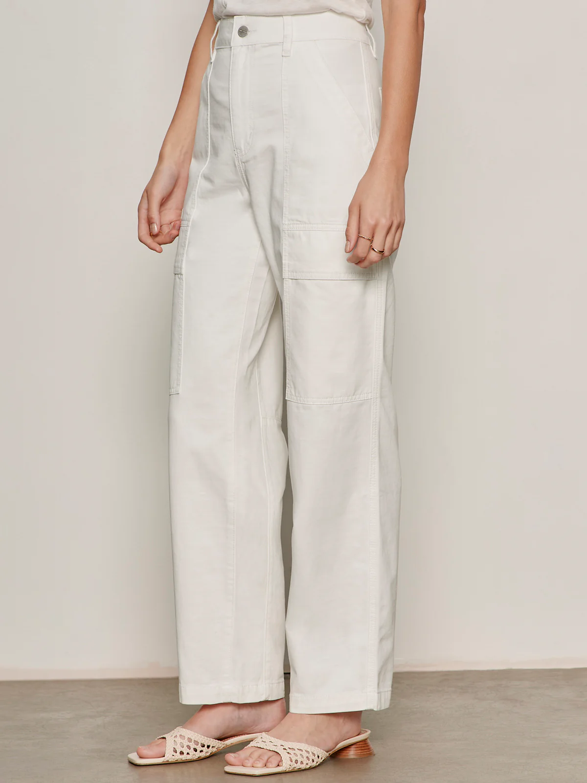 Boyfriend Utility Pant White - Image 4