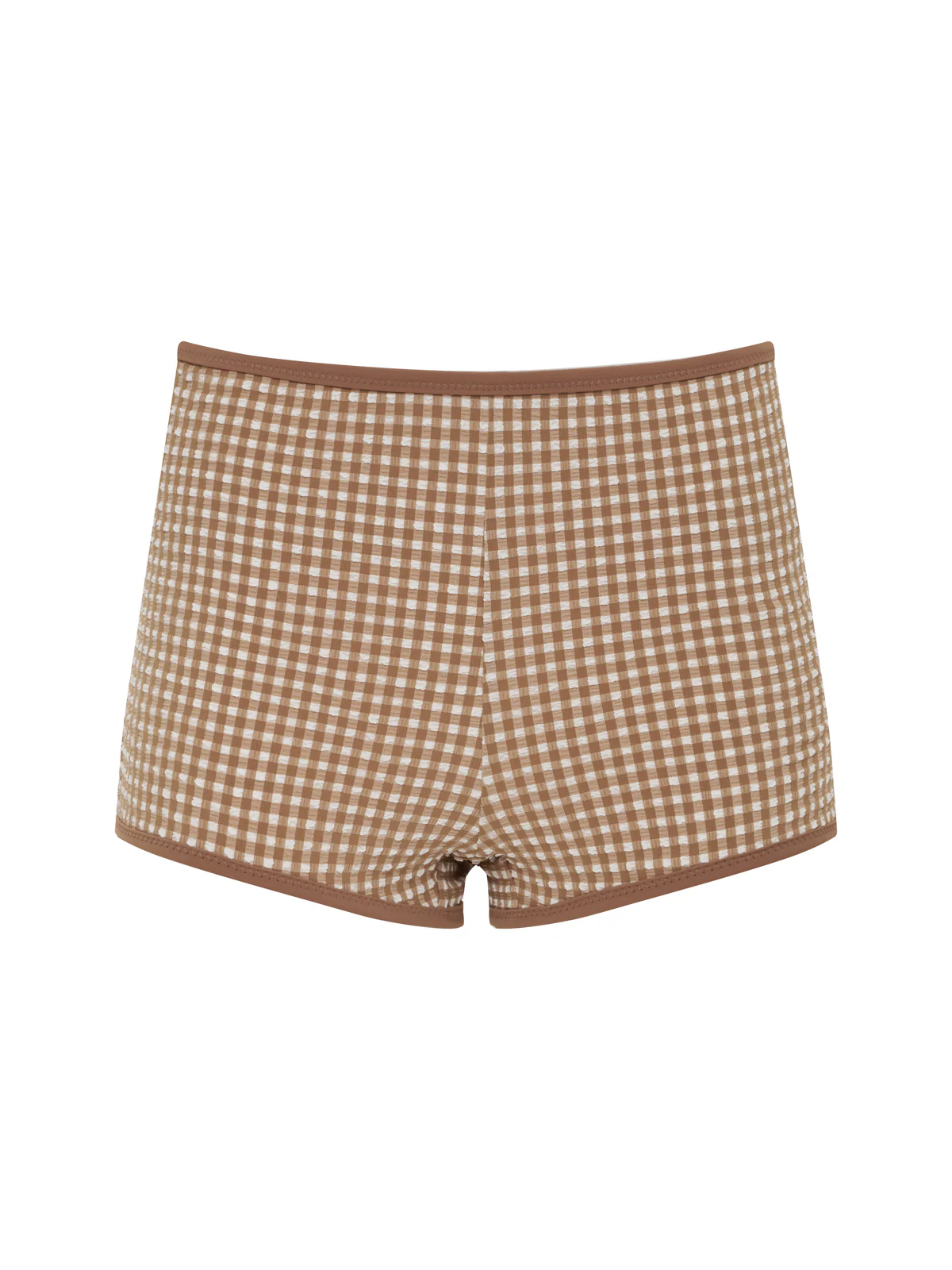 Boyshort Bikini Bottom Toasted Coconut Gingham - Image 4