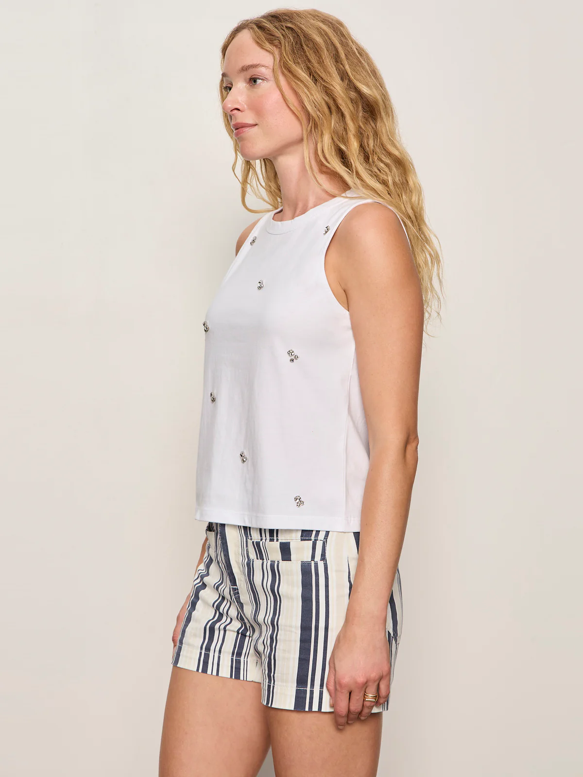 Campari Embellished Tank White - Image 3