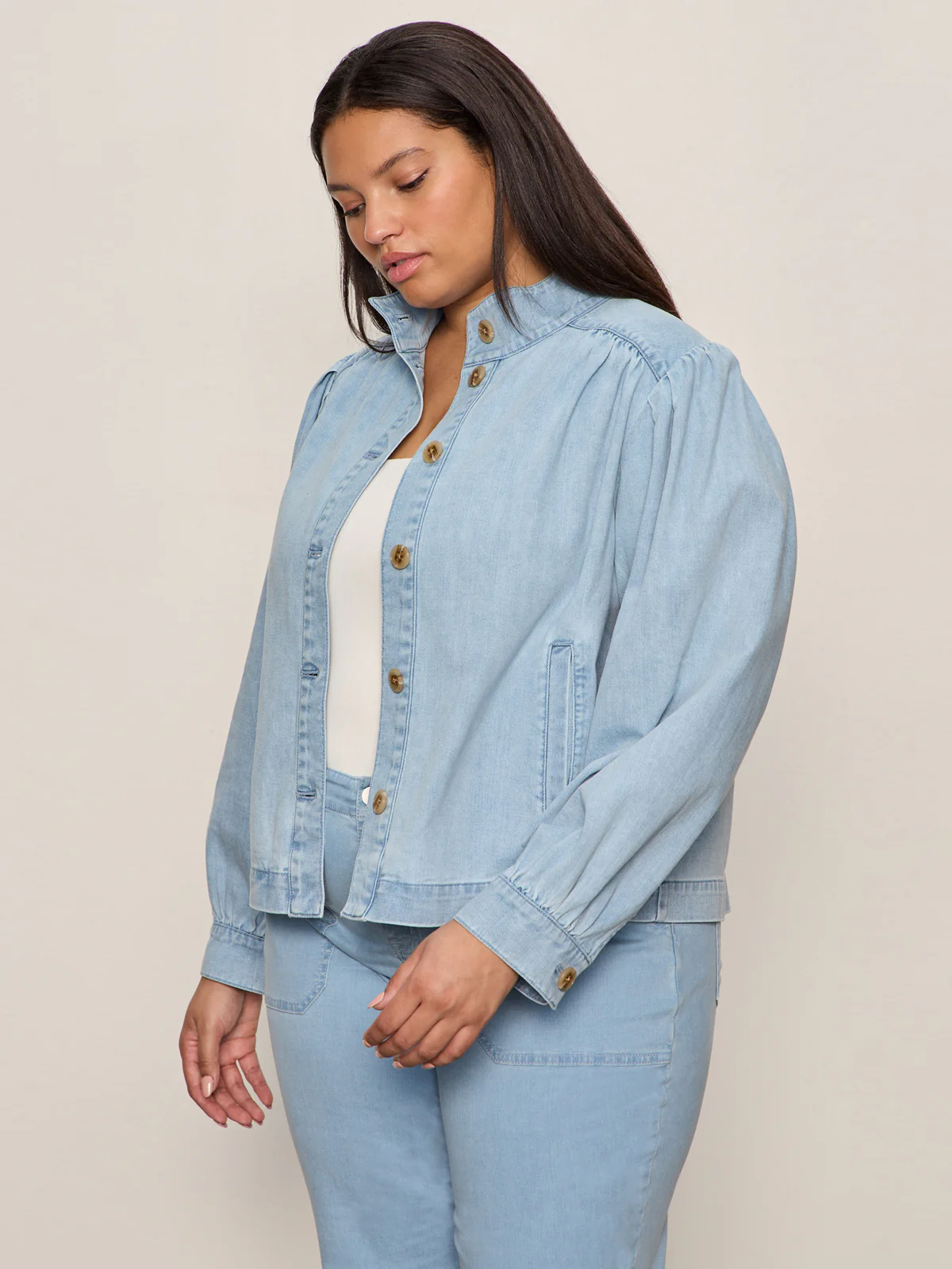 Charlotte Denim Jacket Whisper Extended Sizing - Image 4