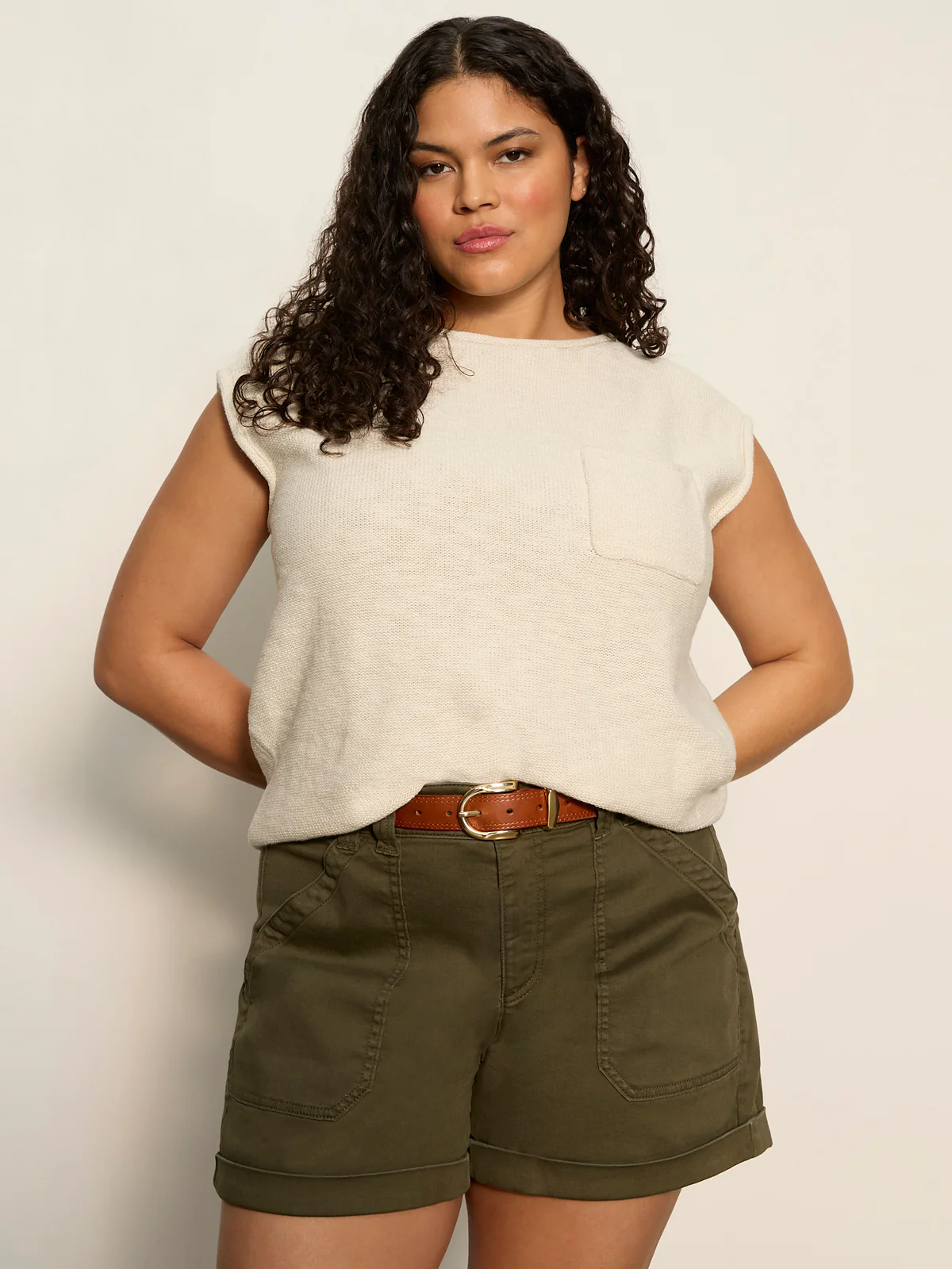 Easy Sweater Tee Collagen Extended Sizing