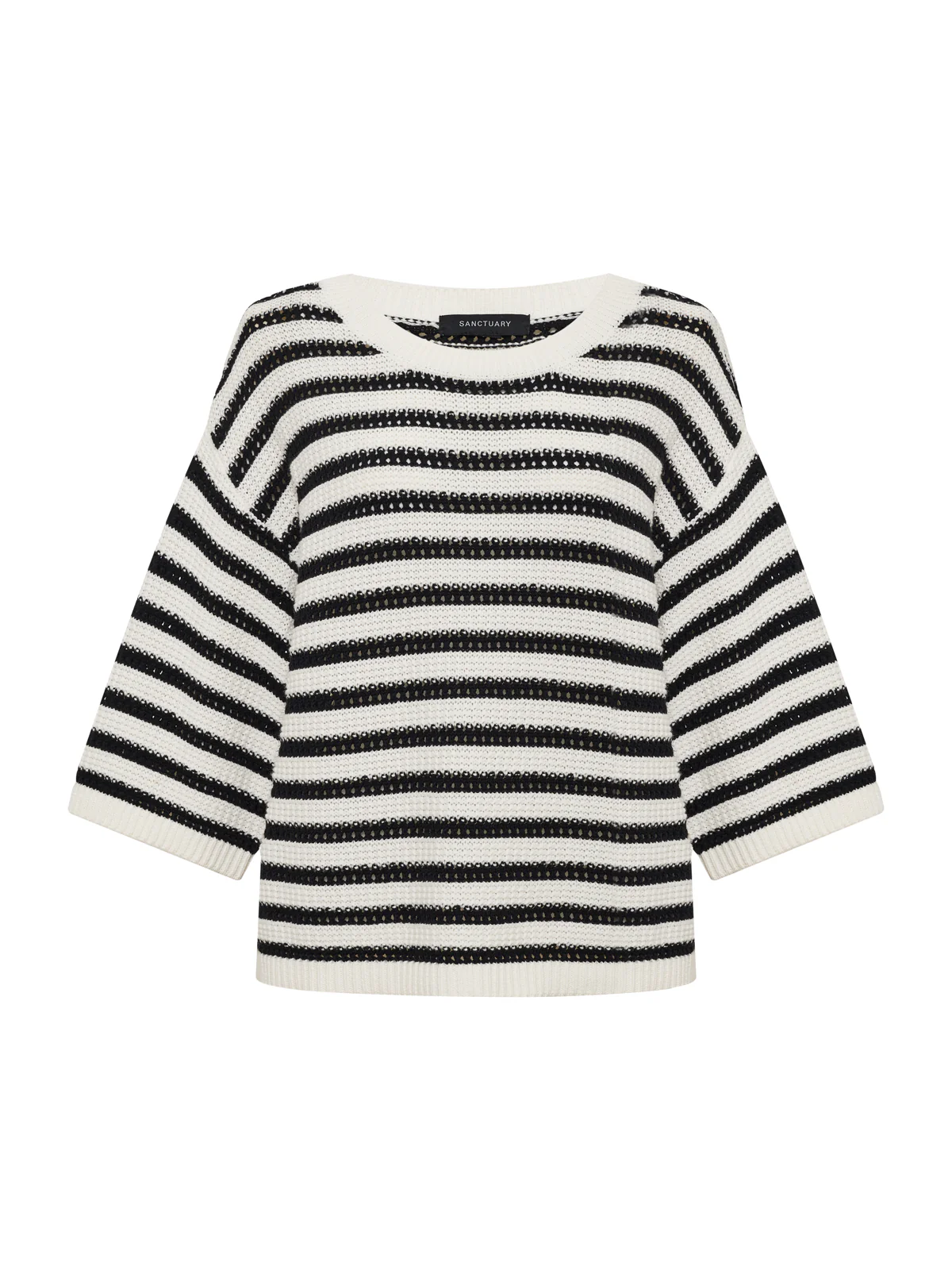 Elle Sweater Tee Black/Chalk - Image 6