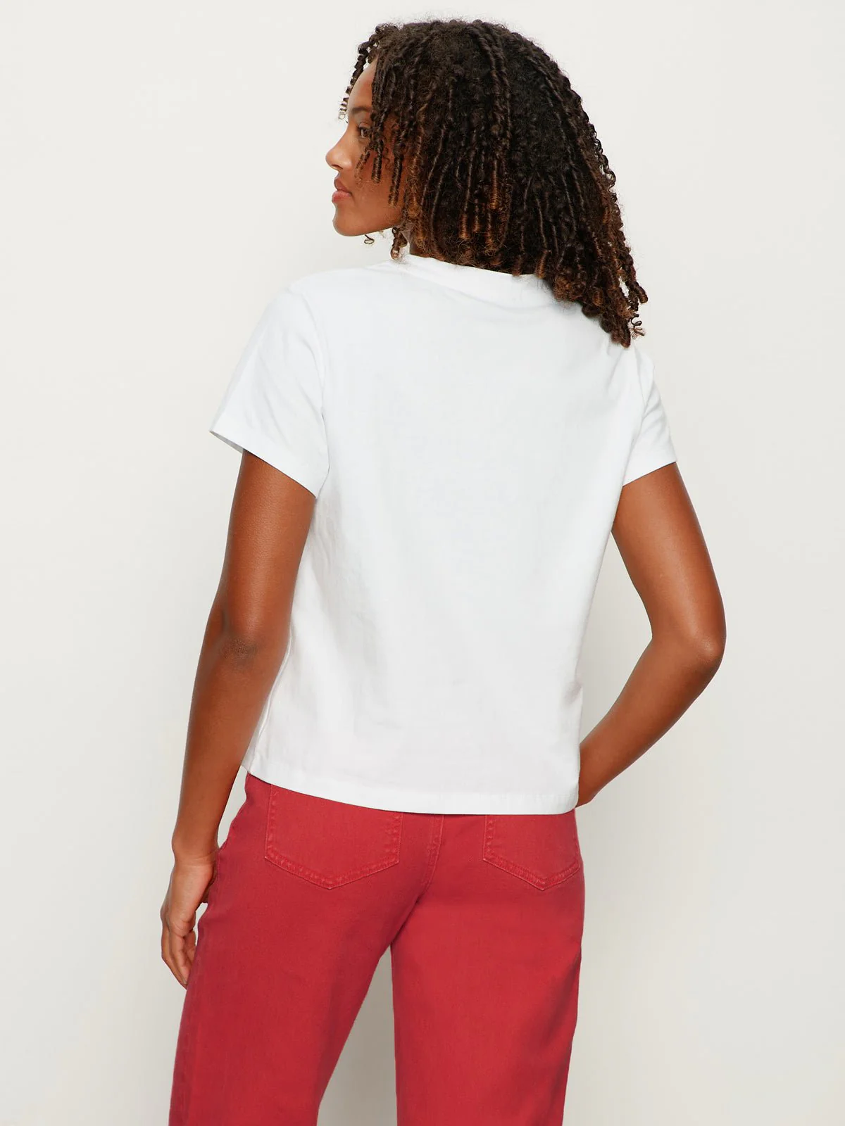 Embellished Tee White With Cherry Lacquer - Image 3