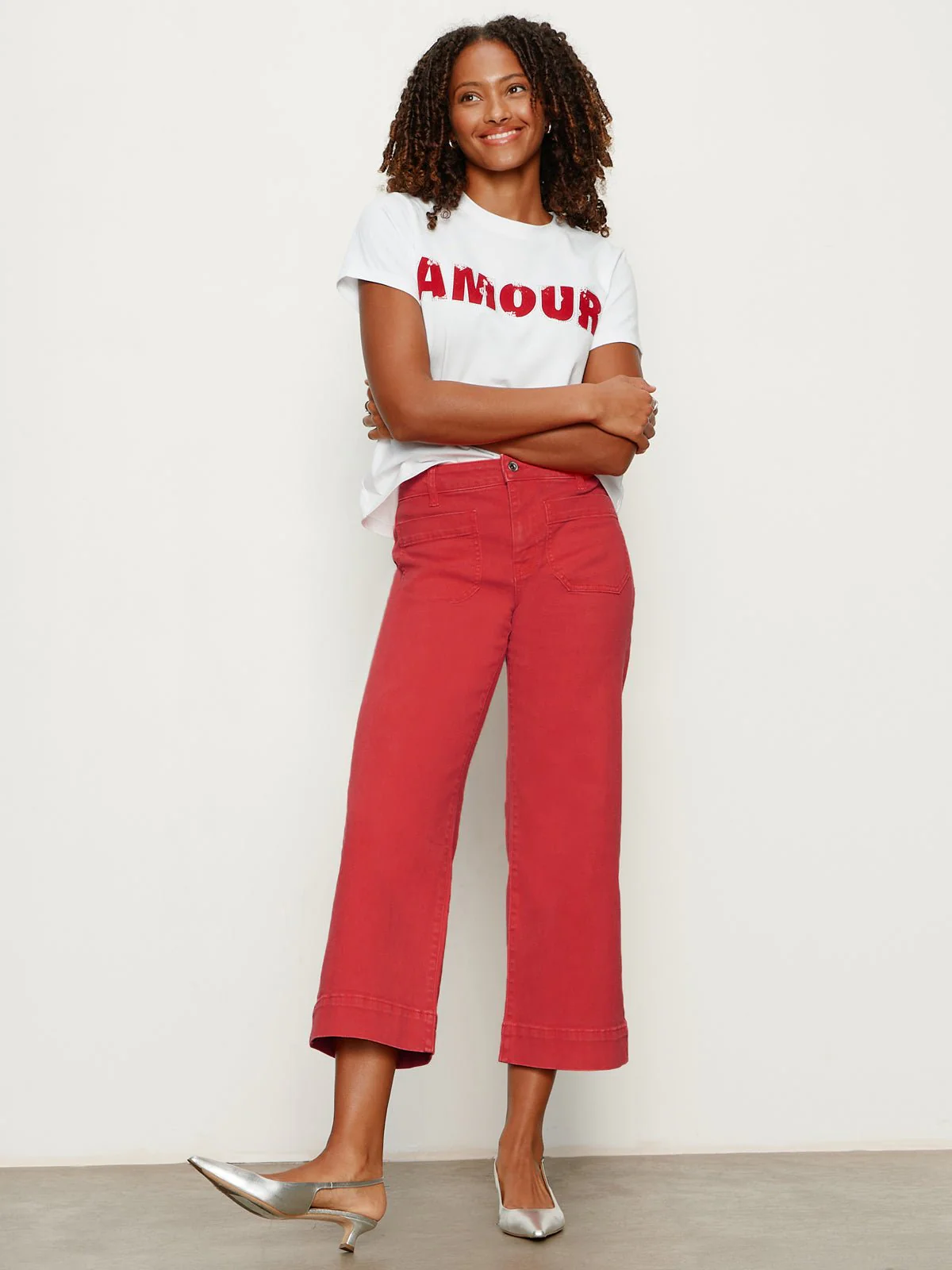 Embellished Tee White With Cherry Lacquer - Image 4