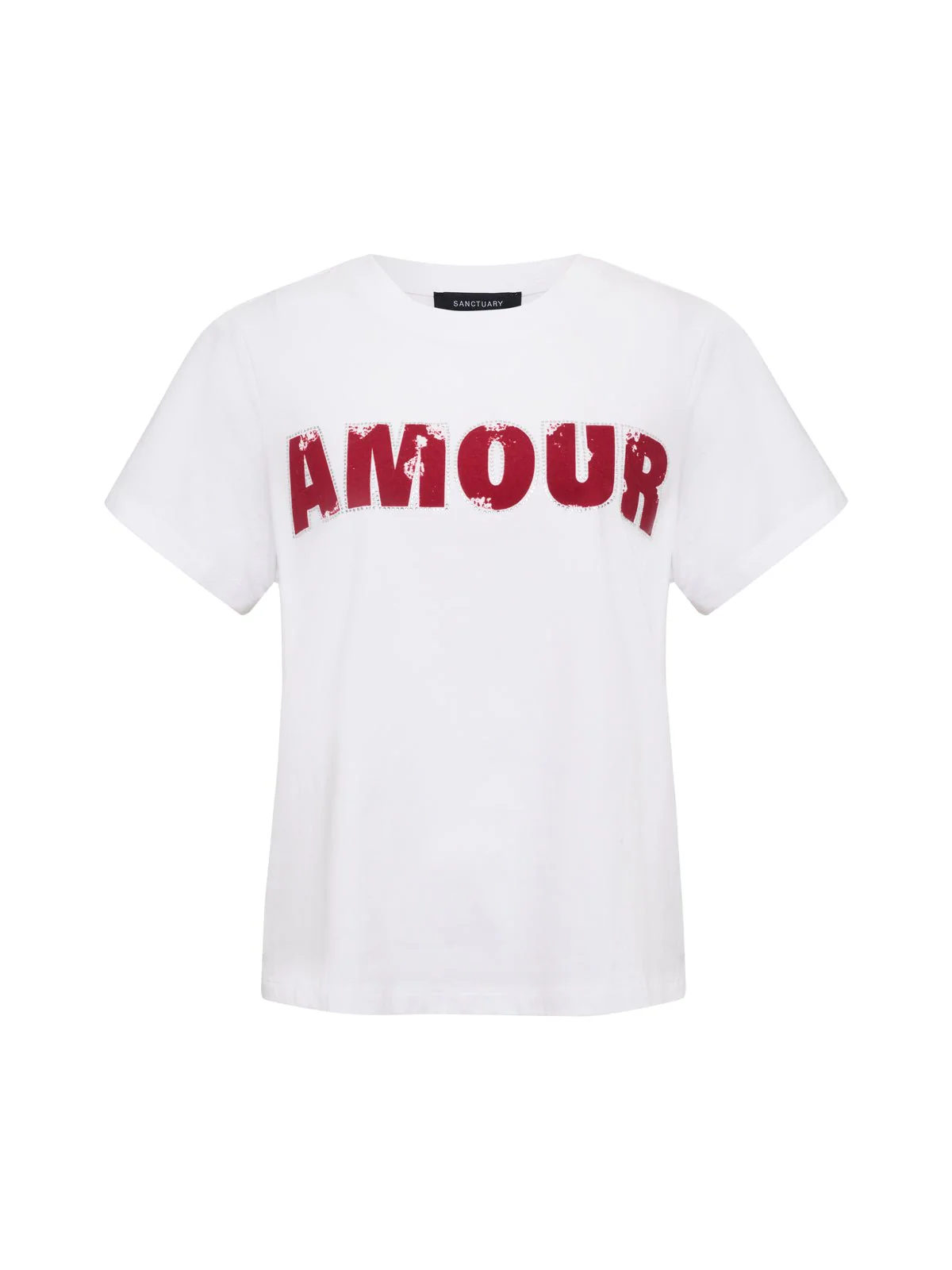 Embellished Tee White With Cherry Lacquer - Image 5