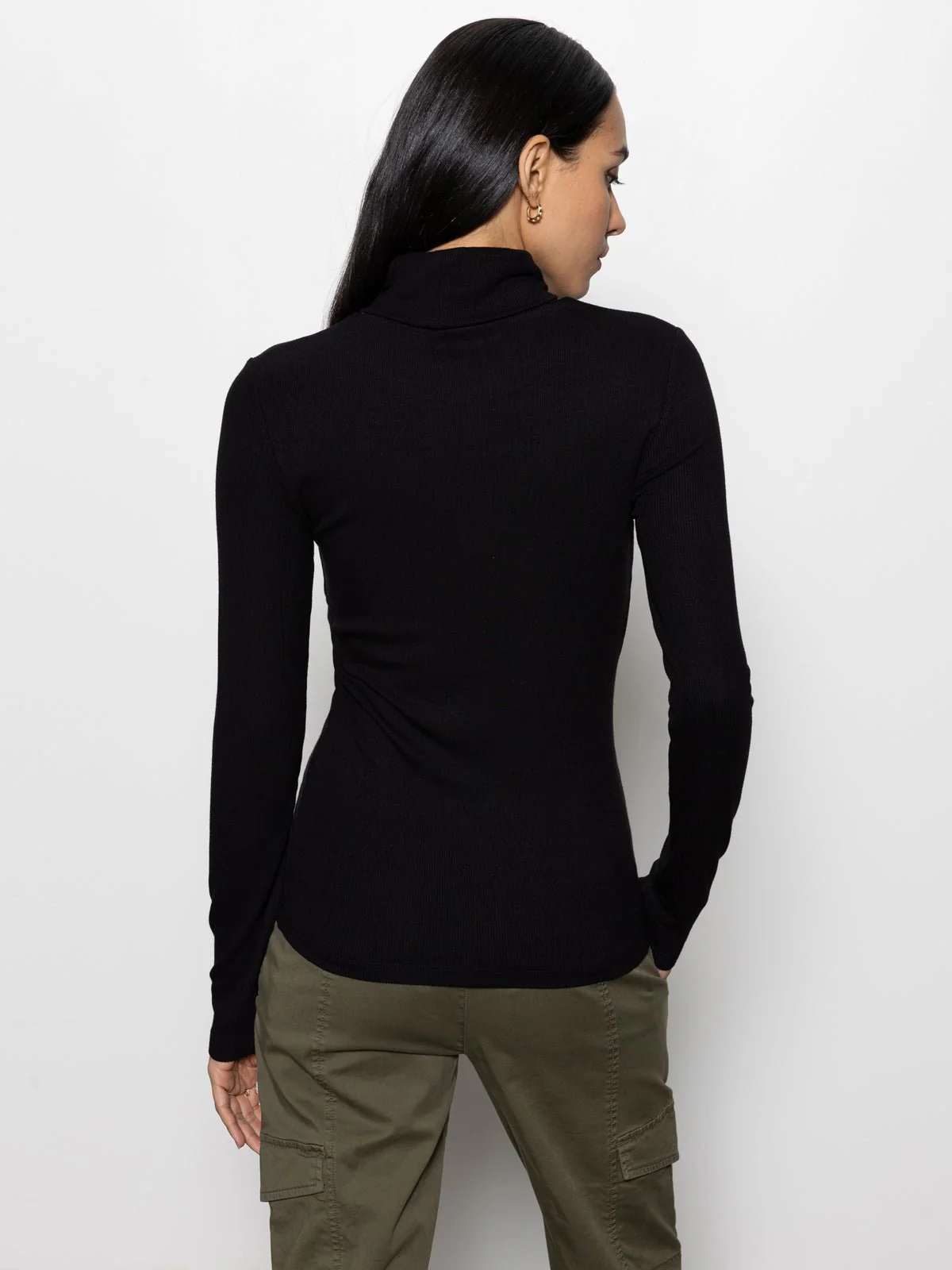 Essential Turtleneck Top Black - Image 5