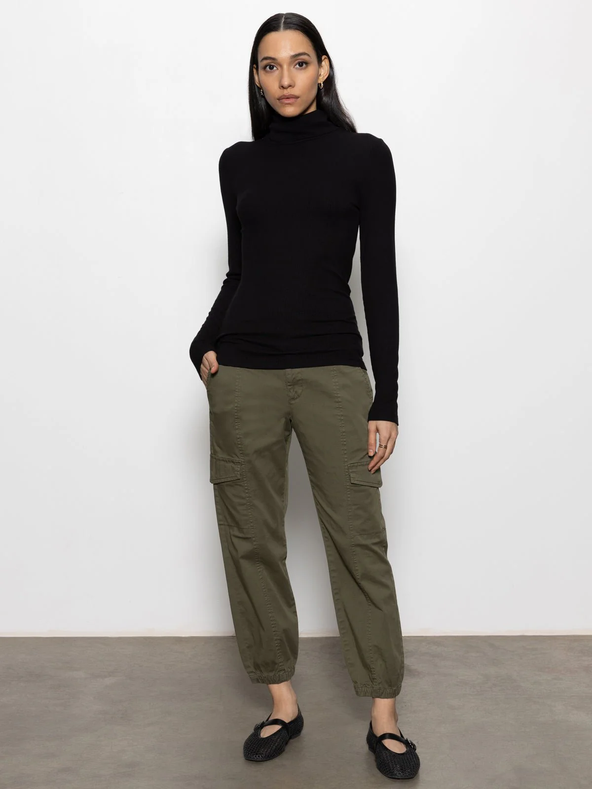 Essential Turtleneck Top Black - Image 6