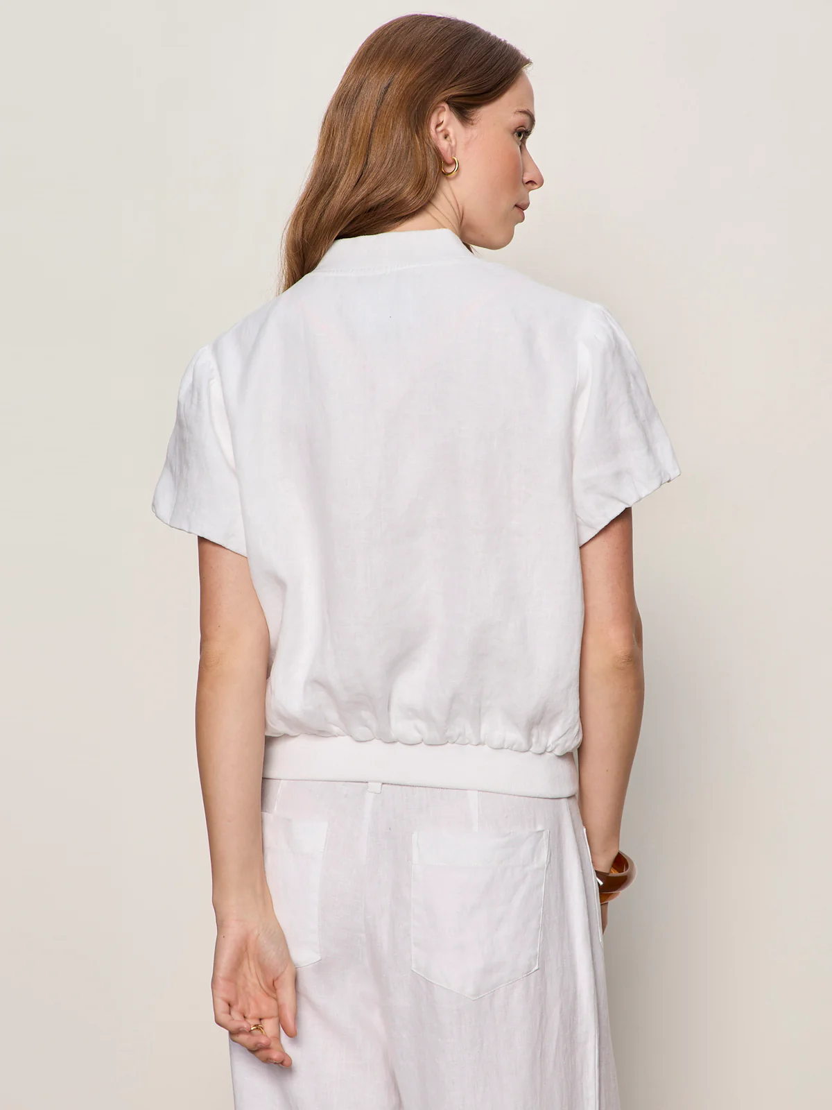 Everly Linen Bomber White - Image 2