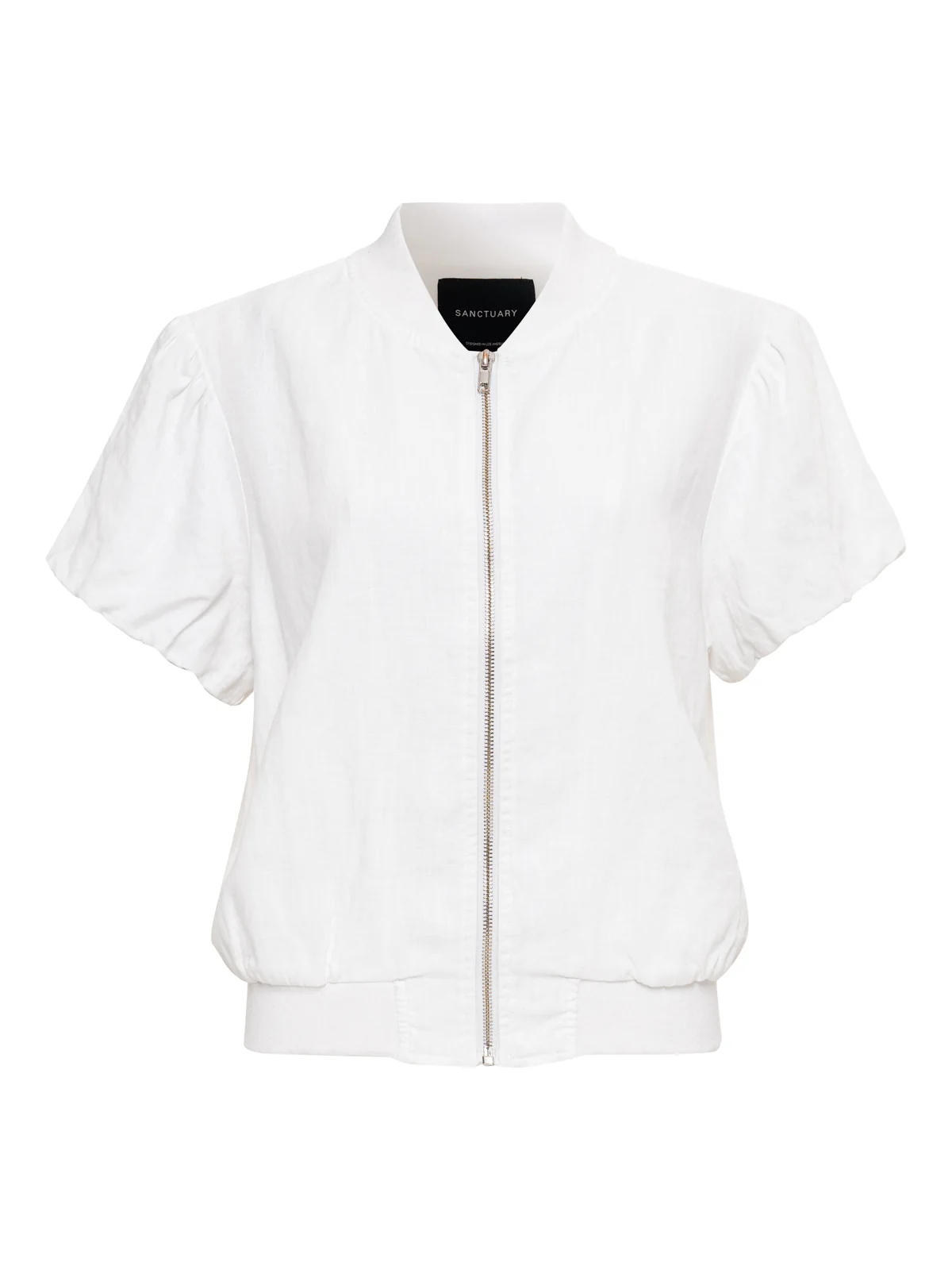 Everly Linen Bomber White - Image 6