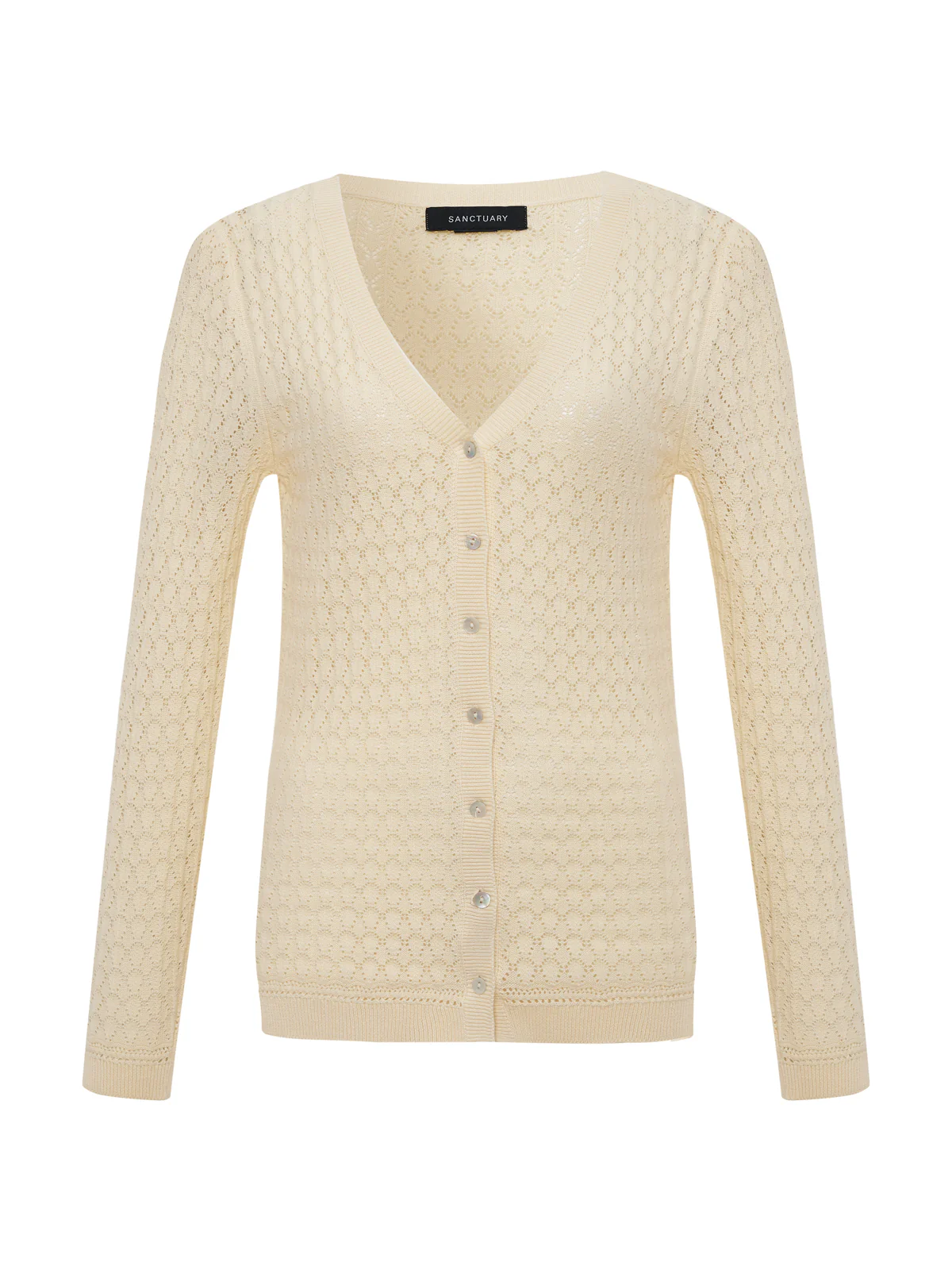Everyday Pointelle Cardigan Collagen - Image 6