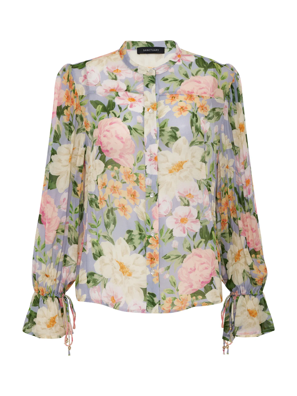 Femme Muse Button Blouse Spring Floral - Image 6