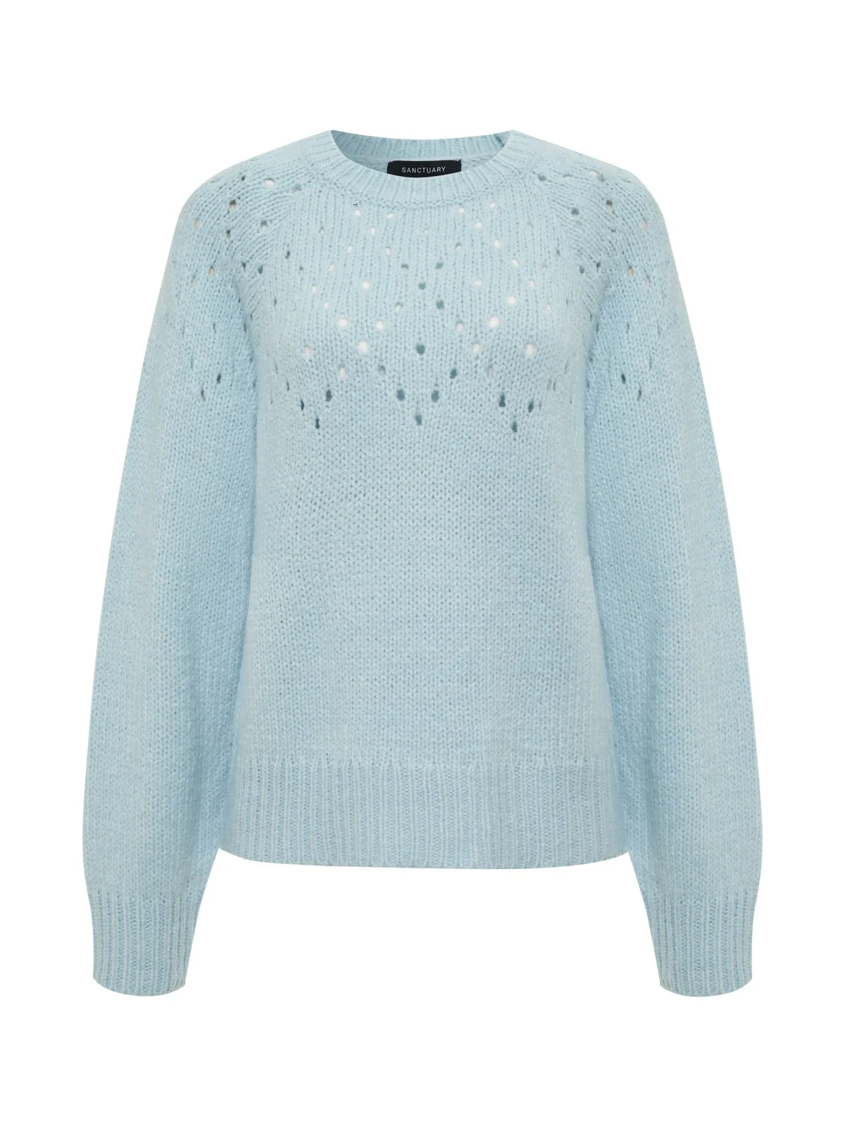 Femme Openwork Sweater Aquamarine - Image 7