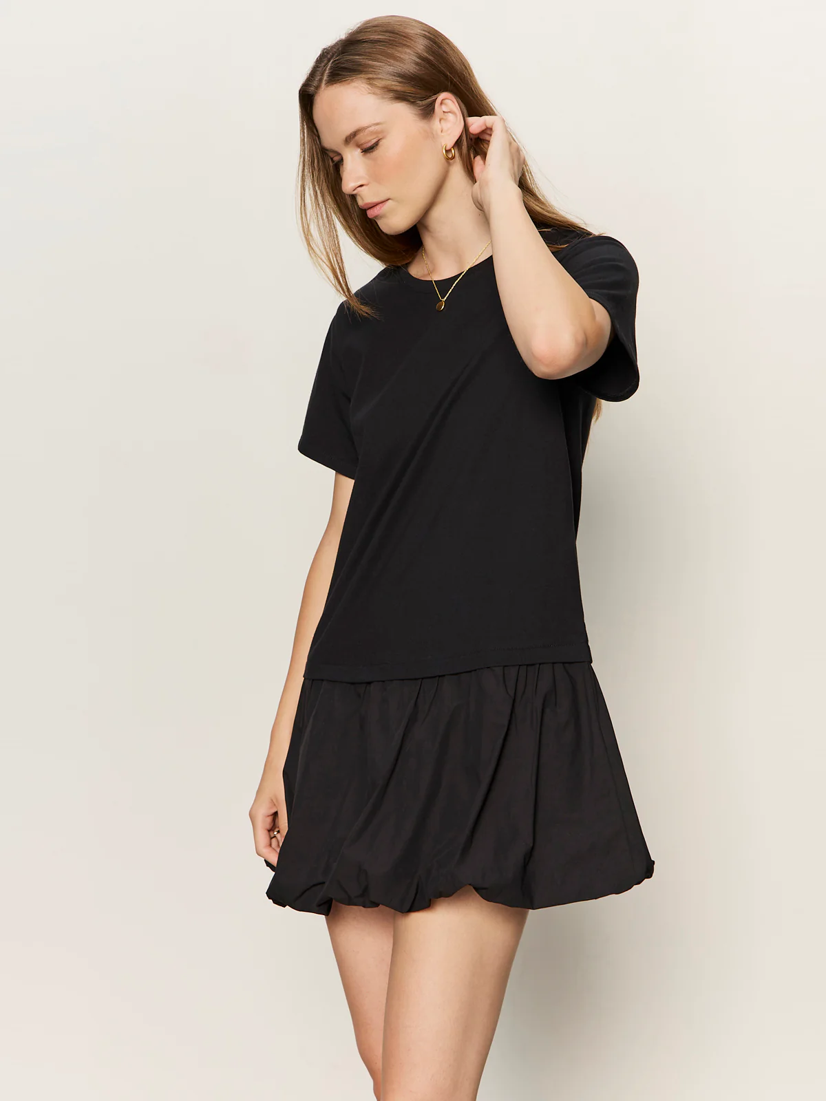 For Keeps Bubble T-shirt Dress Black - Image 3