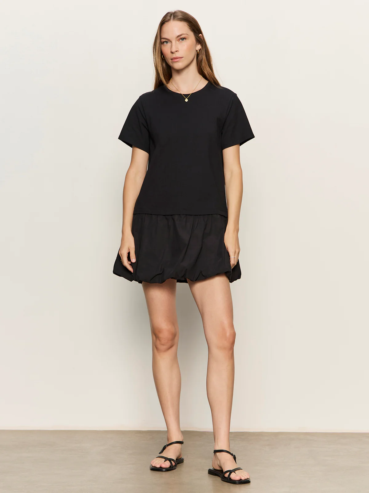 For Keeps Bubble T-shirt Dress Black - Image 5