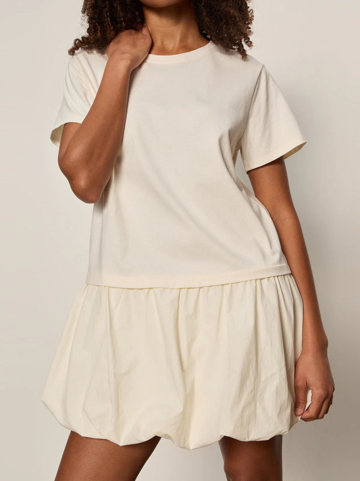 For Keeps Bubble T-shirt Dress Collagen - Image 4