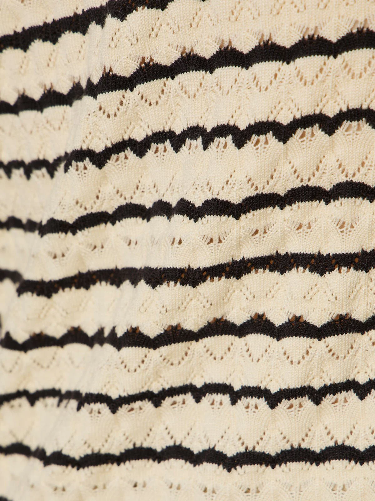 Forever Striped Mock Neck Vanilla Creme With Black Stripe - Image 6