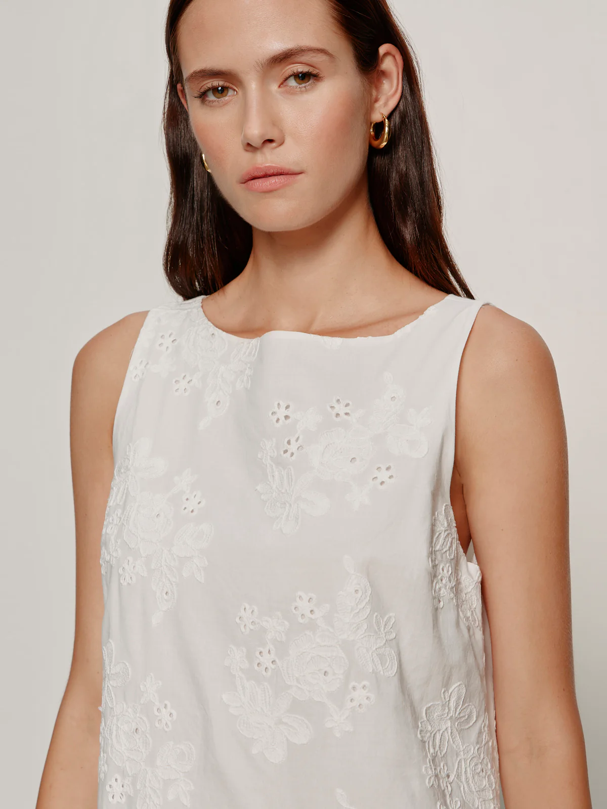 Garden Eyelet Bubble Dress White - Image 4