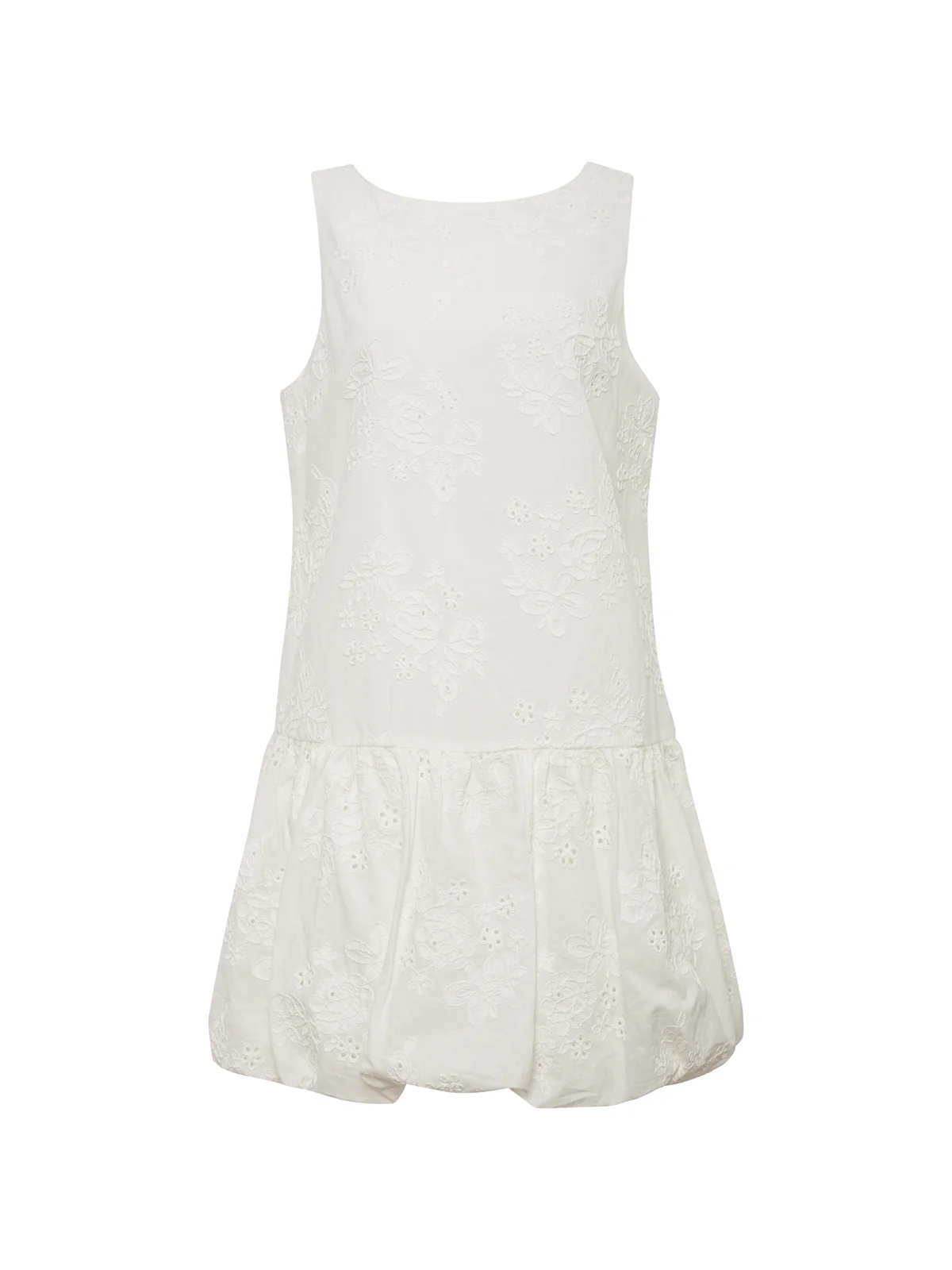 Garden Eyelet Bubble Dress White - Image 7