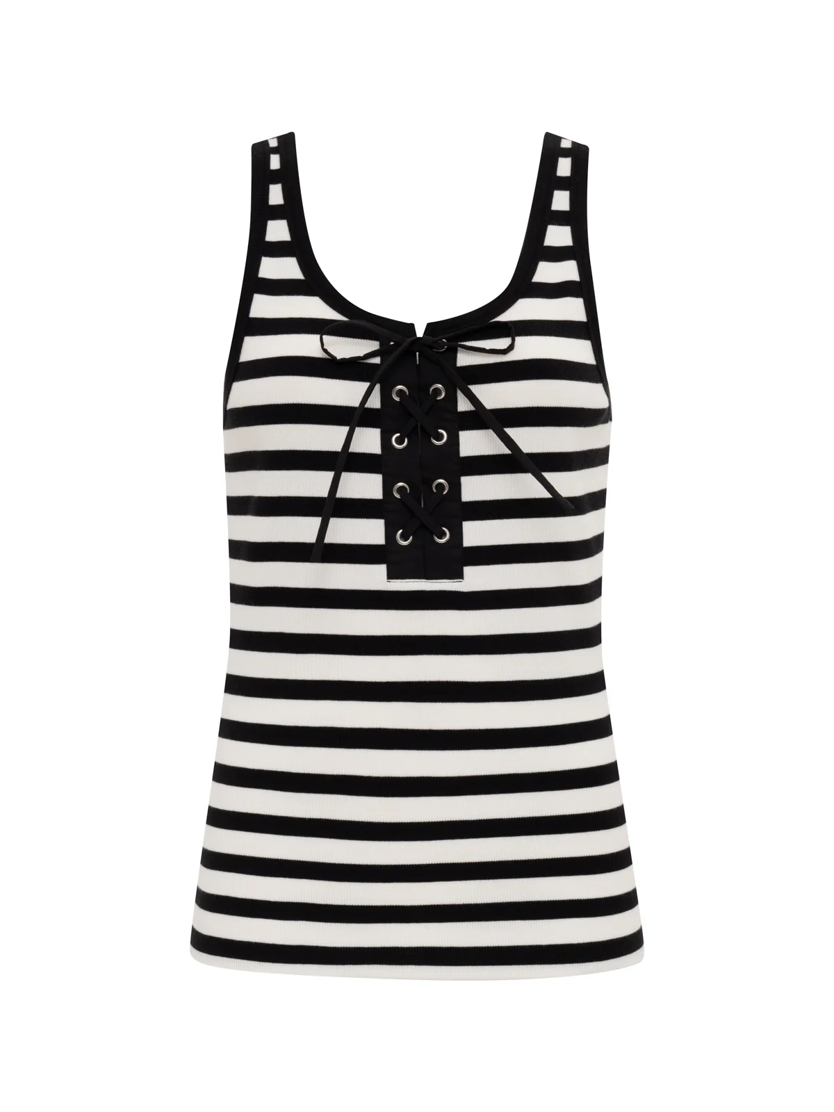 Go-To Lace Up Tank Chalk/Black Stripe - Image 9