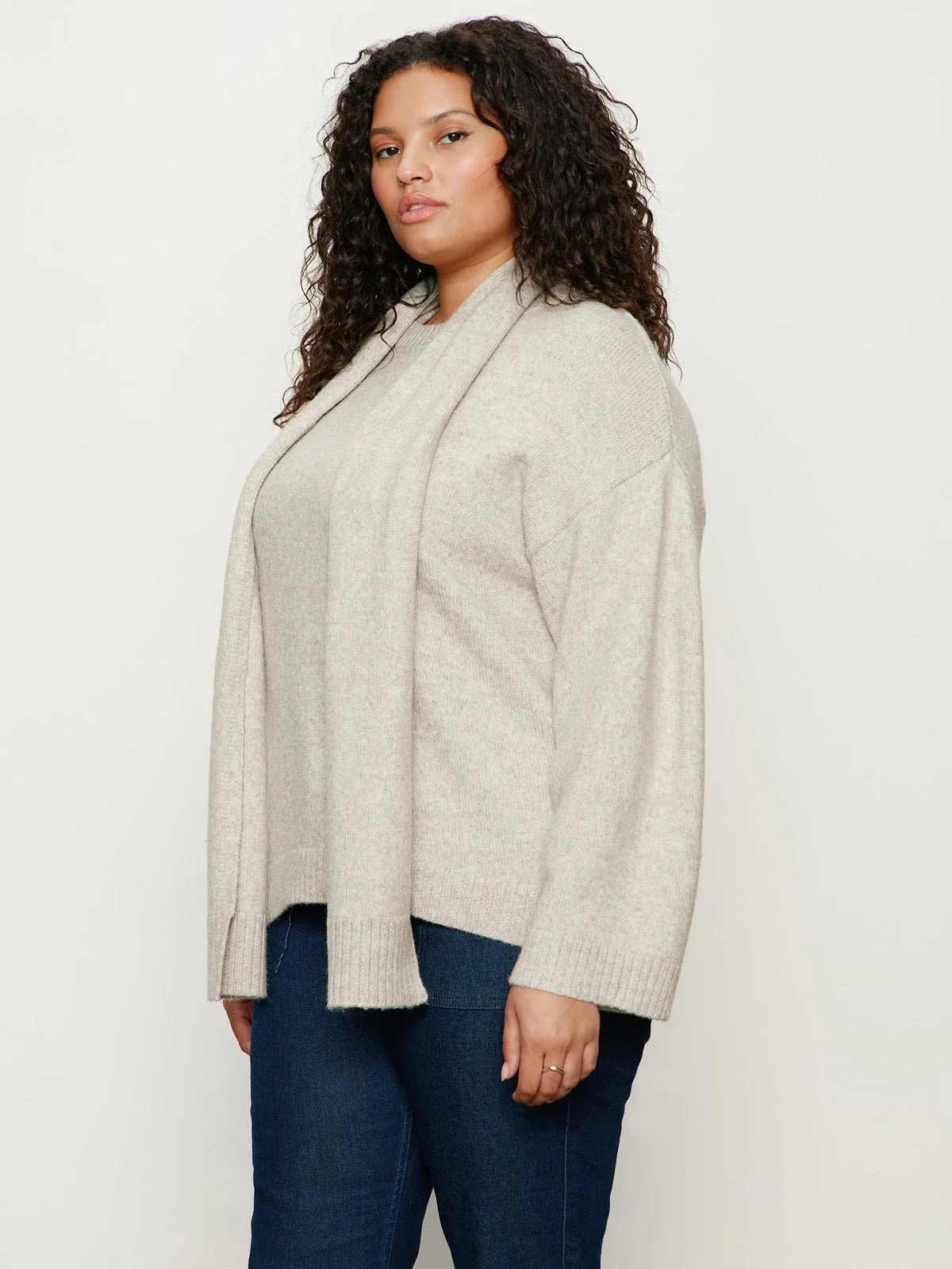 Go-To Sweater Heather Wheat Extended Sizing - Image 3