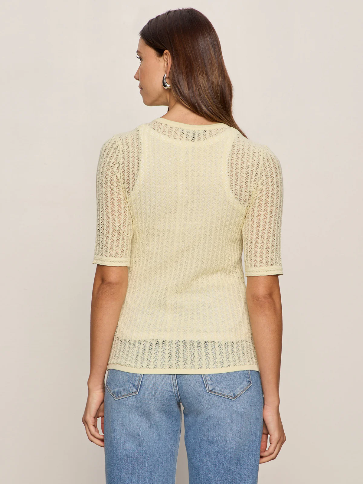 Going Places Pointelle Sweater Lemon Drop - Image 2