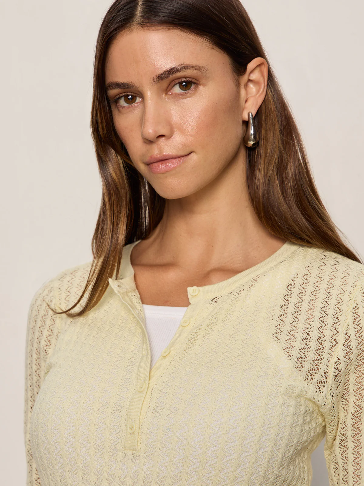 Going Places Pointelle Sweater Lemon Drop - Image 4