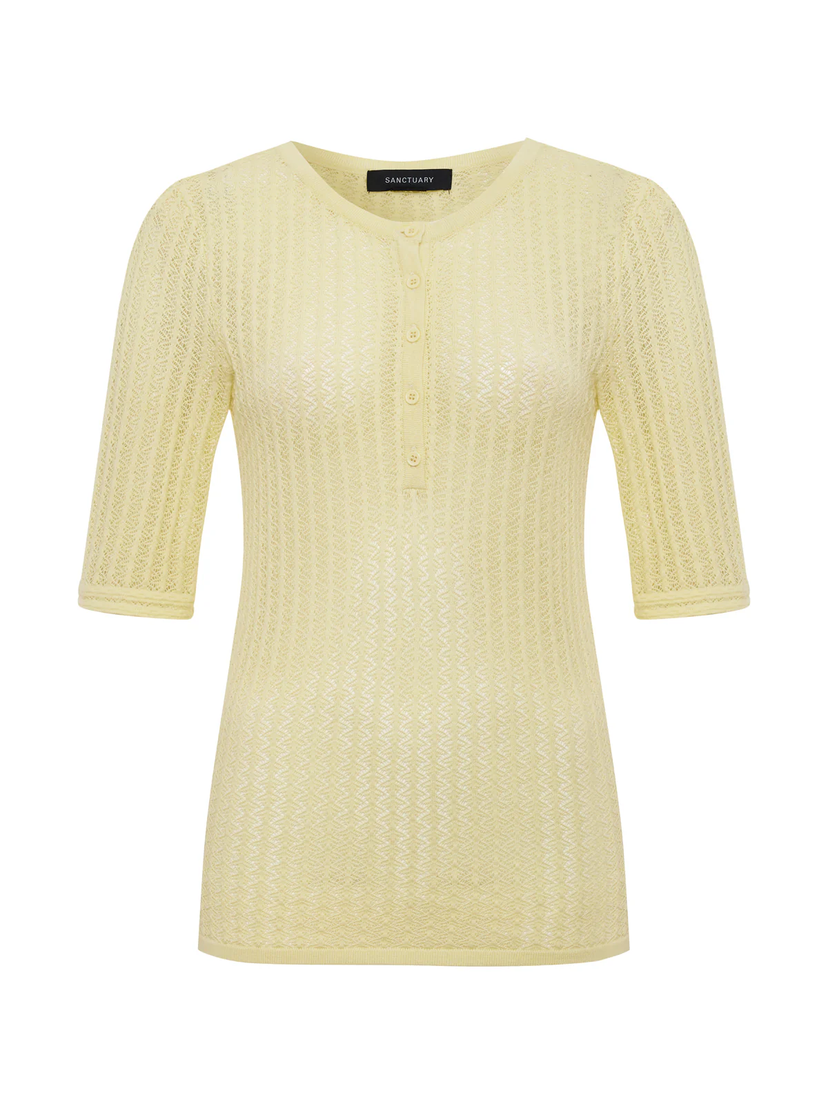 Going Places Pointelle Sweater Lemon Drop - Image 7