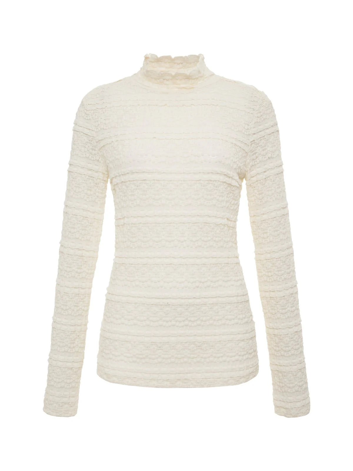 High Crew Lace Tee Chalk - Image 7
